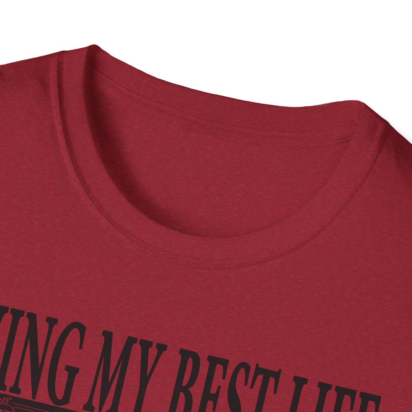Living My Best Life Unisex Softstyle T-Shirt - Detroit Vibes Graphic Tee
