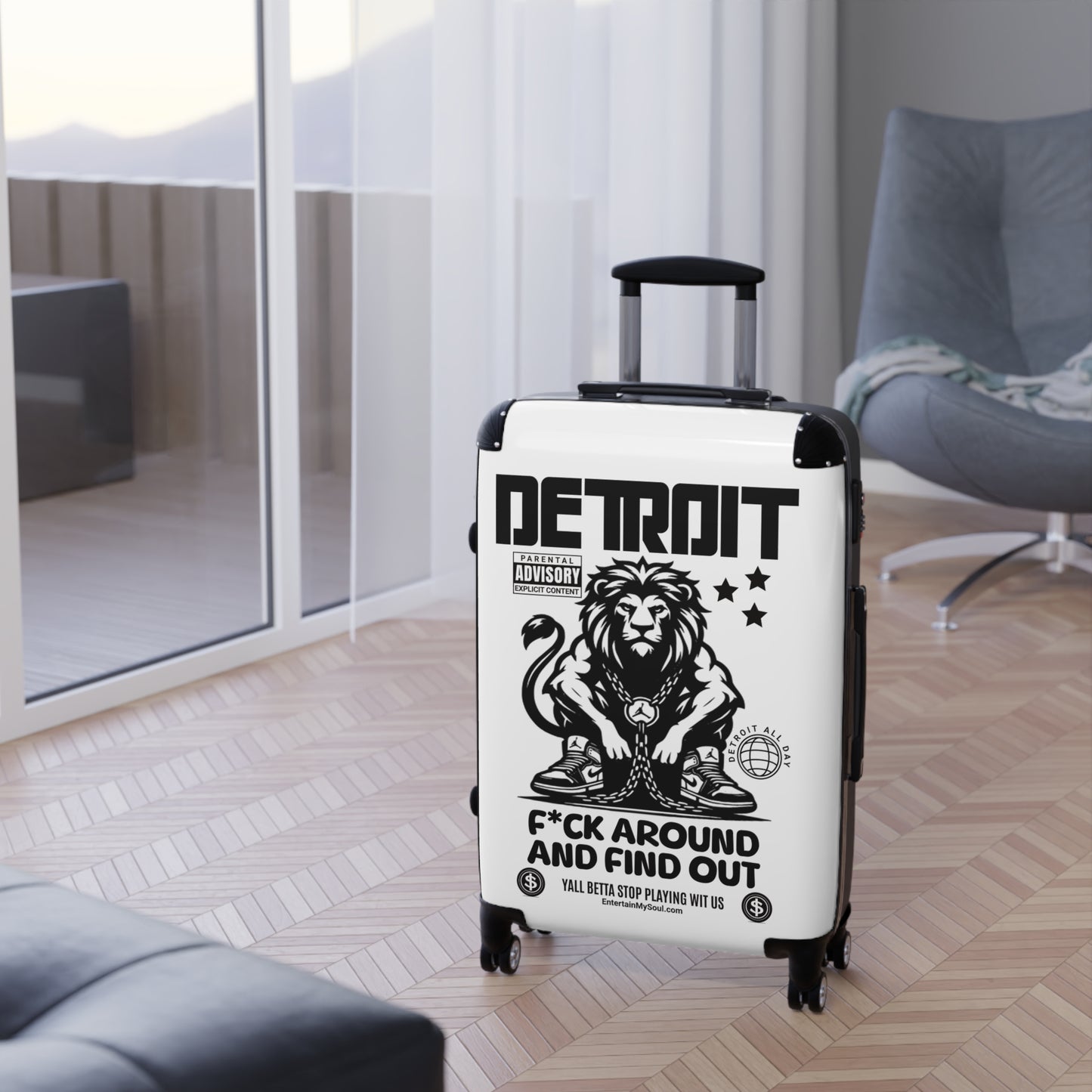 F*ck Around and Find Out Luggage for Adventurers, Unique Gift for Travelers, Weekend Getaways, Travel Accessories