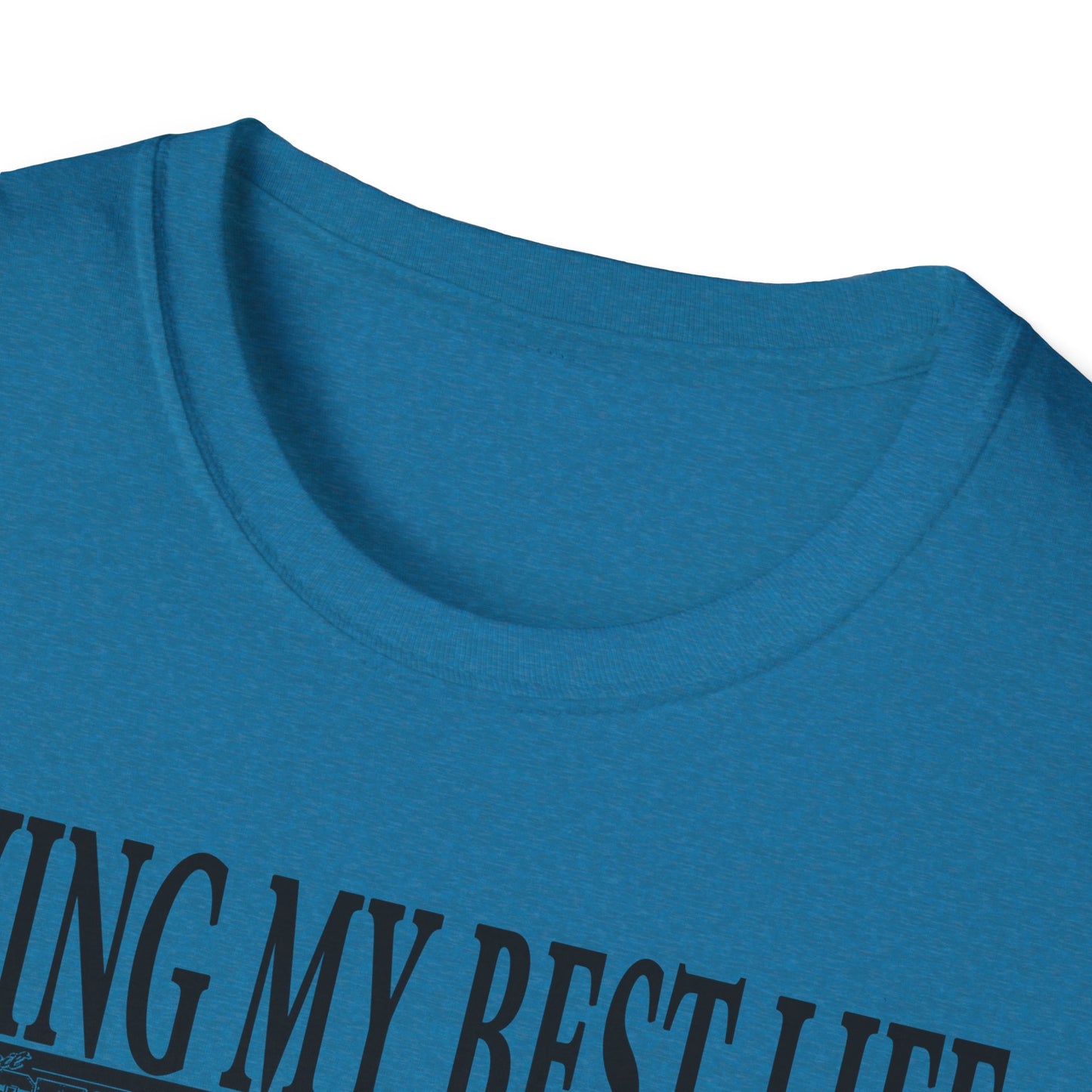 Living My Best Life Unisex Softstyle T-Shirt - Detroit Vibes Graphic Tee