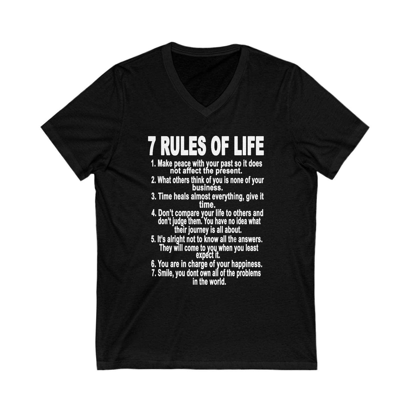 7 Rules of Life Women's V Neck T Shirt