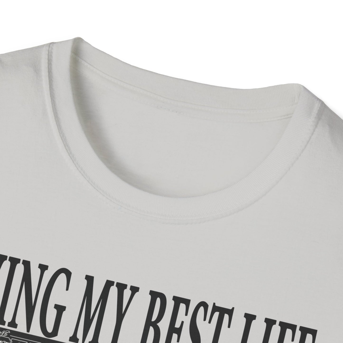 Living My Best Life Unisex Softstyle T-Shirt - Detroit Vibes Graphic Tee