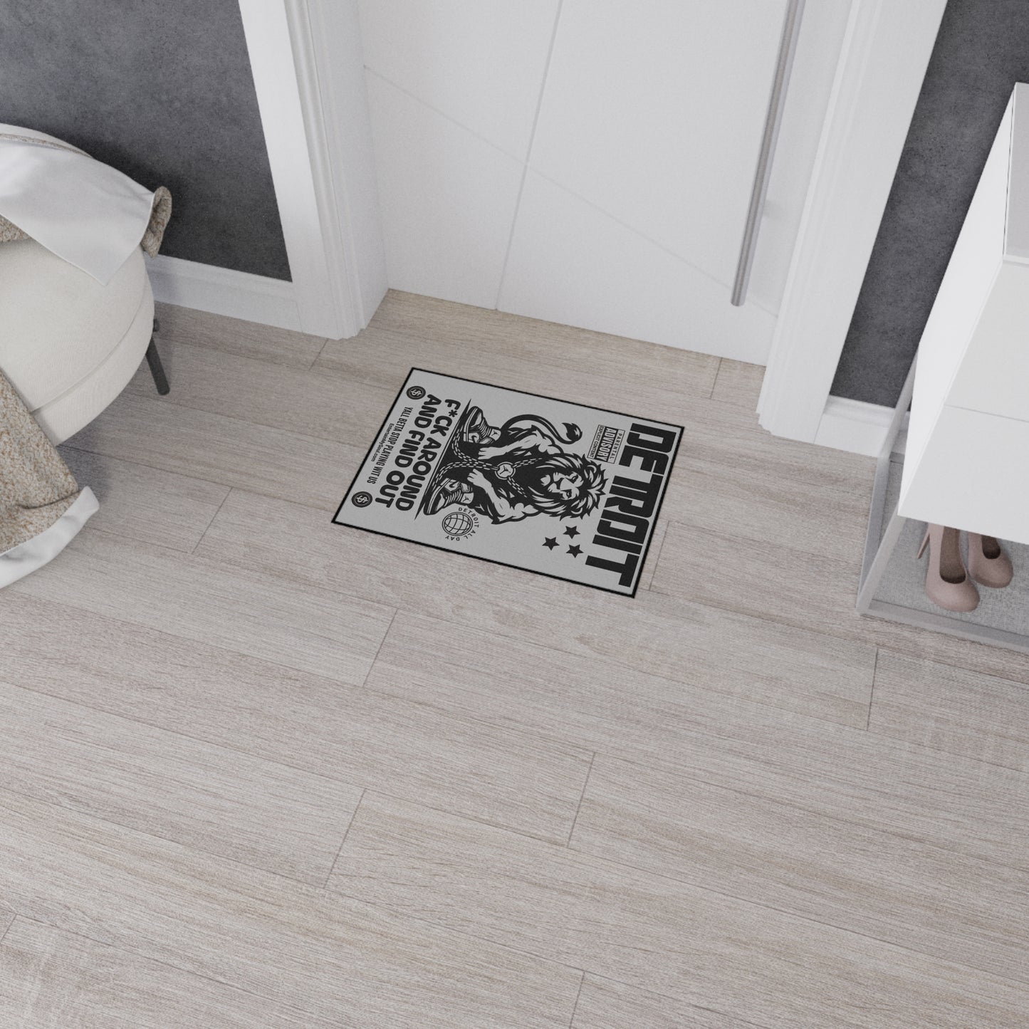 F*ck Around and Find Out Heavy Duty Floor Mat Rug, Doormat, Home Decor, Gift, Streetwear Vibe