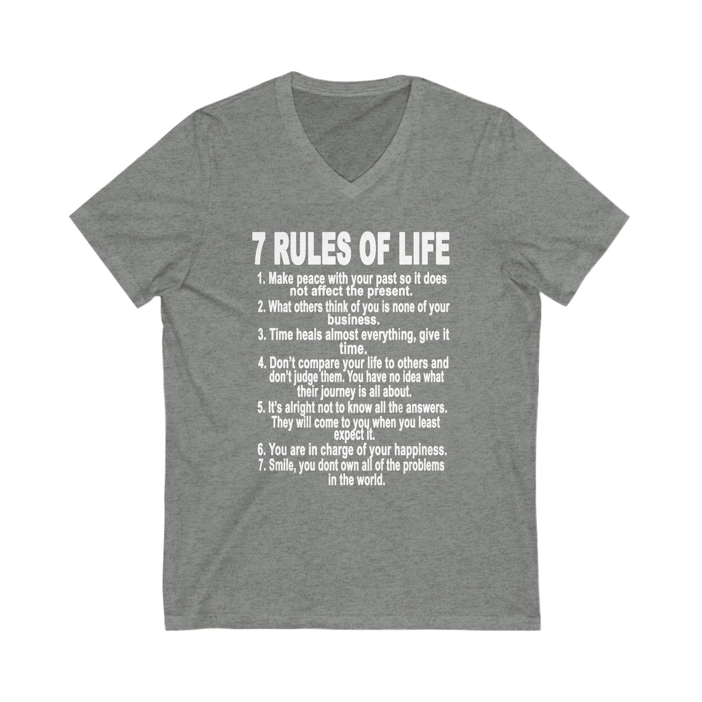 7 Rules of Life Women's V Neck T Shirt
