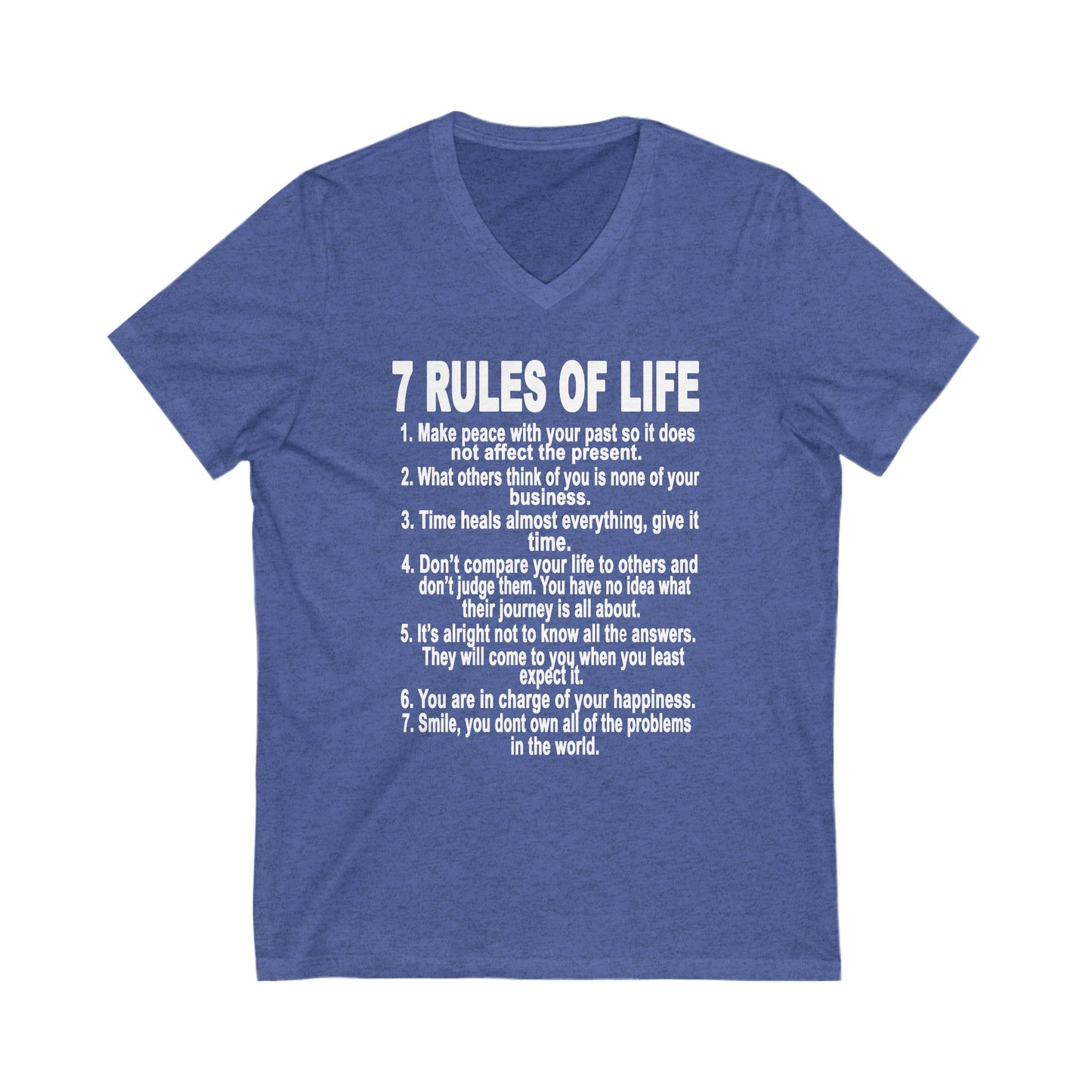 7 Rules of Life Women's V Neck T Shirt