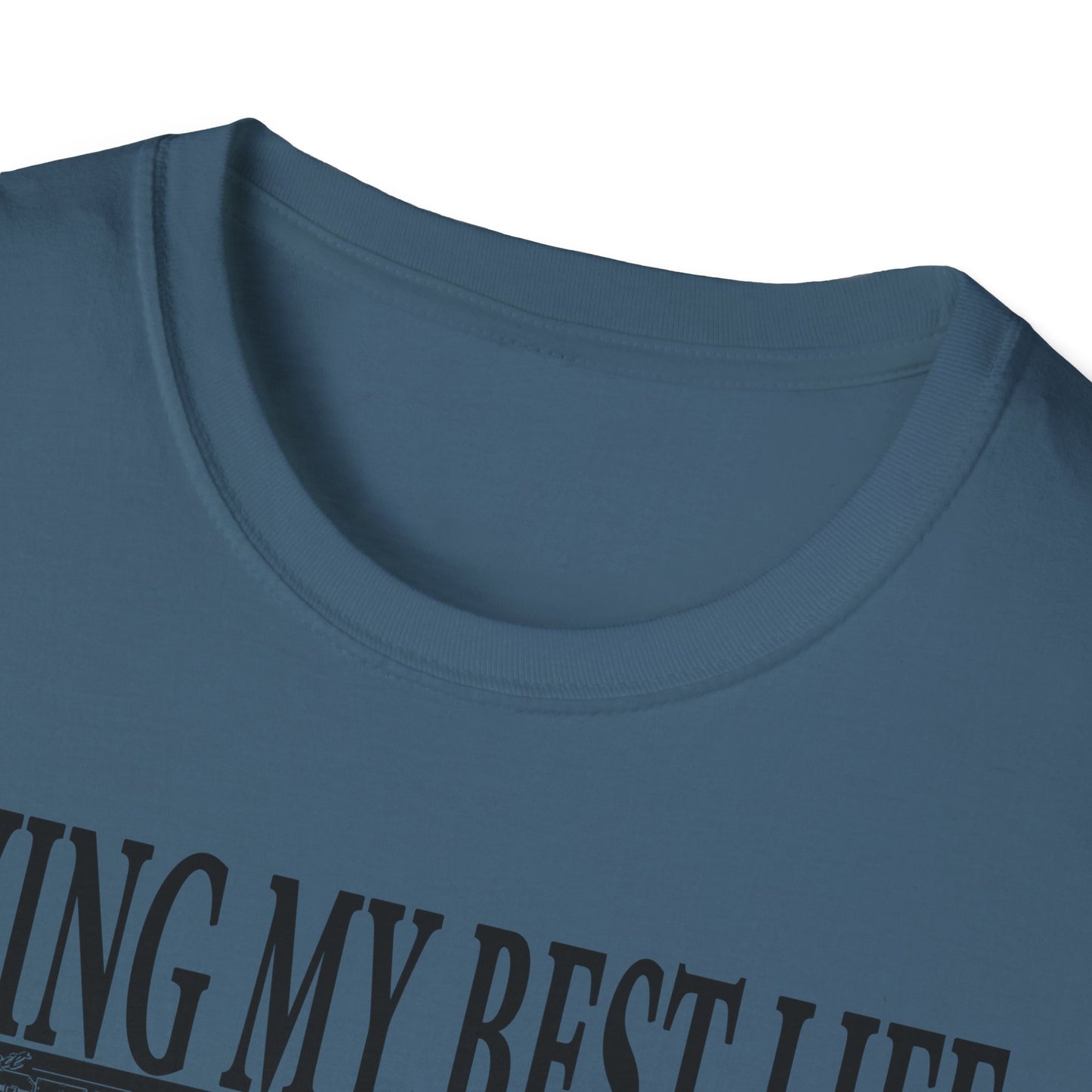 Living My Best Life Unisex Softstyle T-Shirt - Detroit Vibes Graphic Tee