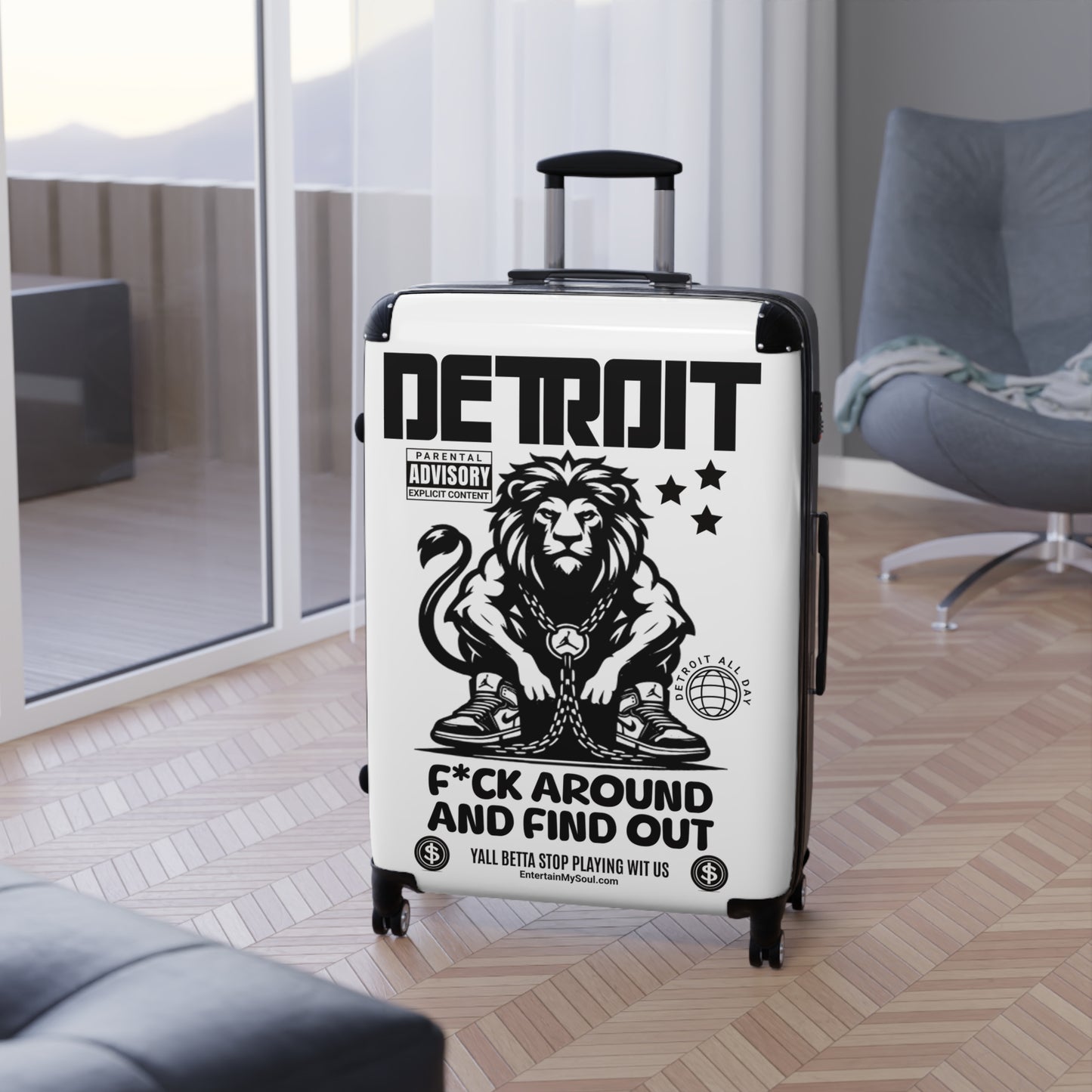 F*ck Around and Find Out Luggage for Adventurers, Unique Gift for Travelers, Weekend Getaways, Travel Accessories