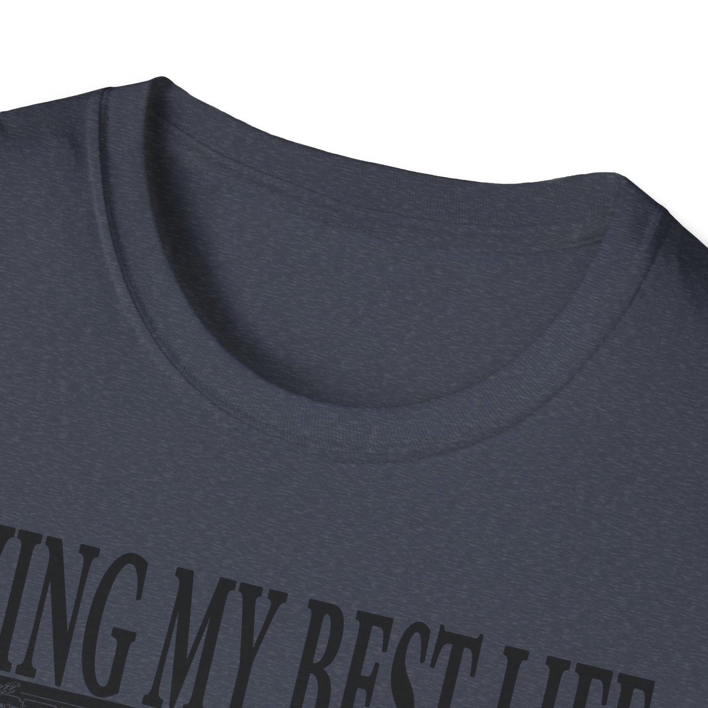 Living My Best Life Unisex Softstyle T-Shirt - Detroit Vibes Graphic Tee