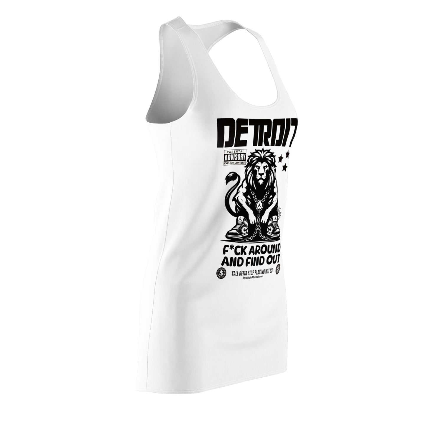 F*ck Around and Find Out Racerback Dress, Graphic Dress, Summer Outfit, Urban Fashion, Statement Apparel, Casual Wear