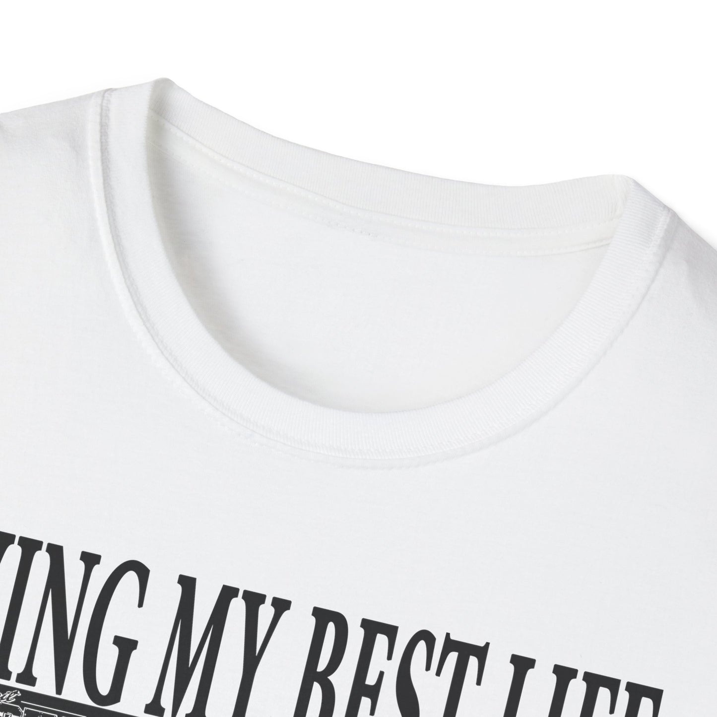 Living My Best Life Unisex Softstyle T-Shirt - Detroit Vibes Graphic Tee