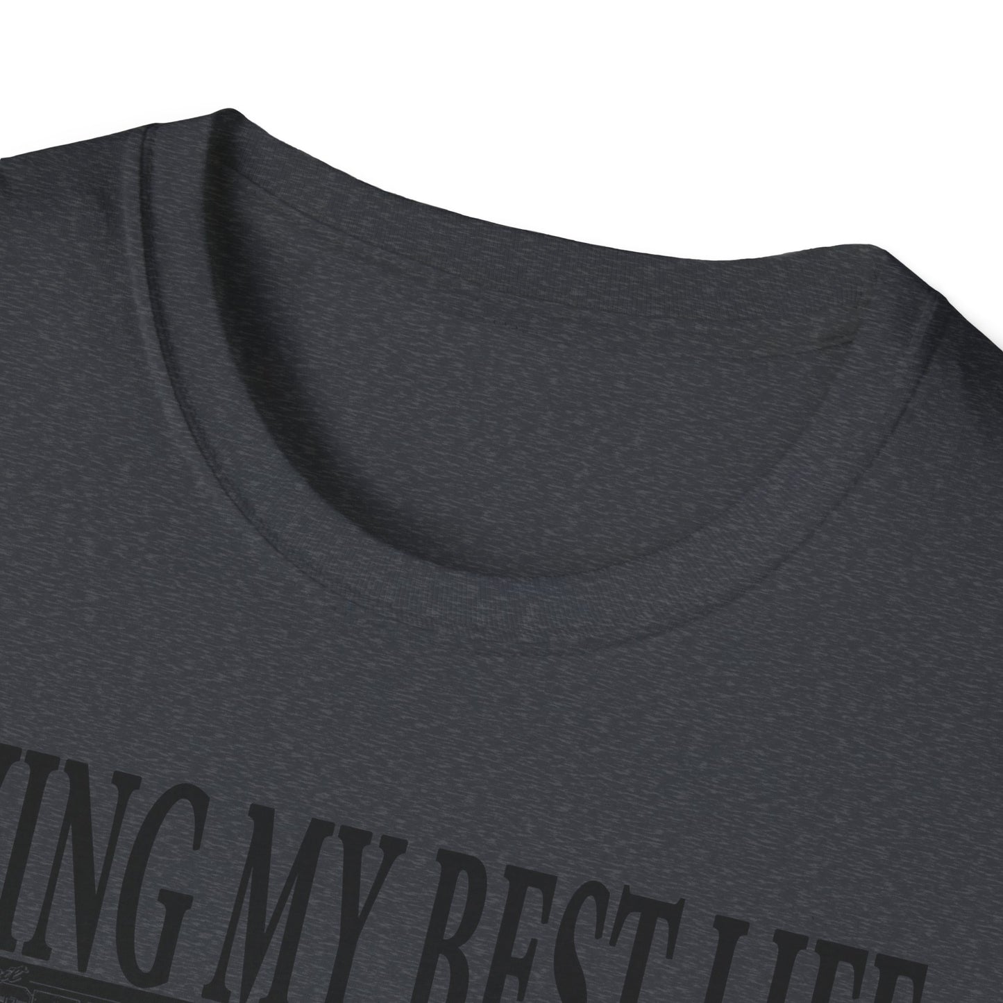 Living My Best Life Unisex Softstyle T-Shirt - Detroit Vibes Graphic Tee