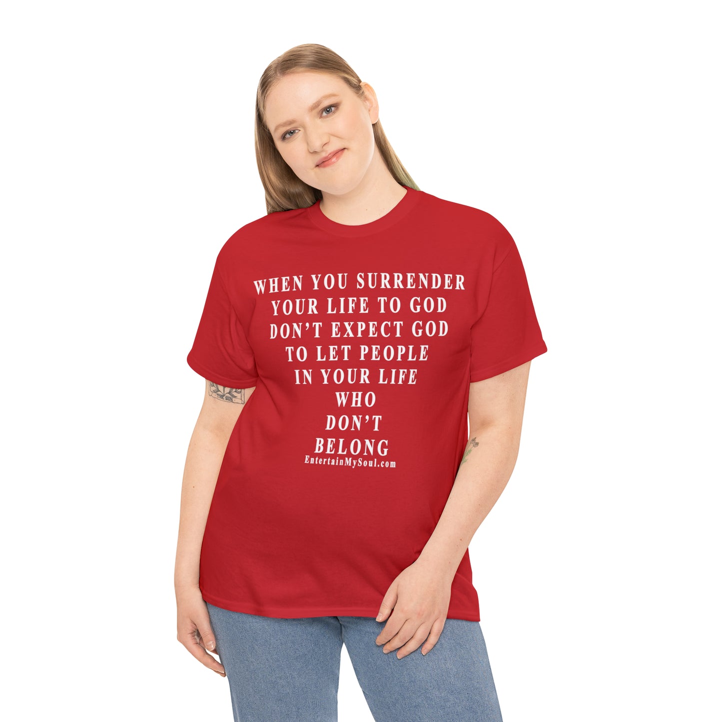 When You Surrender Your Life to God Unisex Heavy Cotton Tee