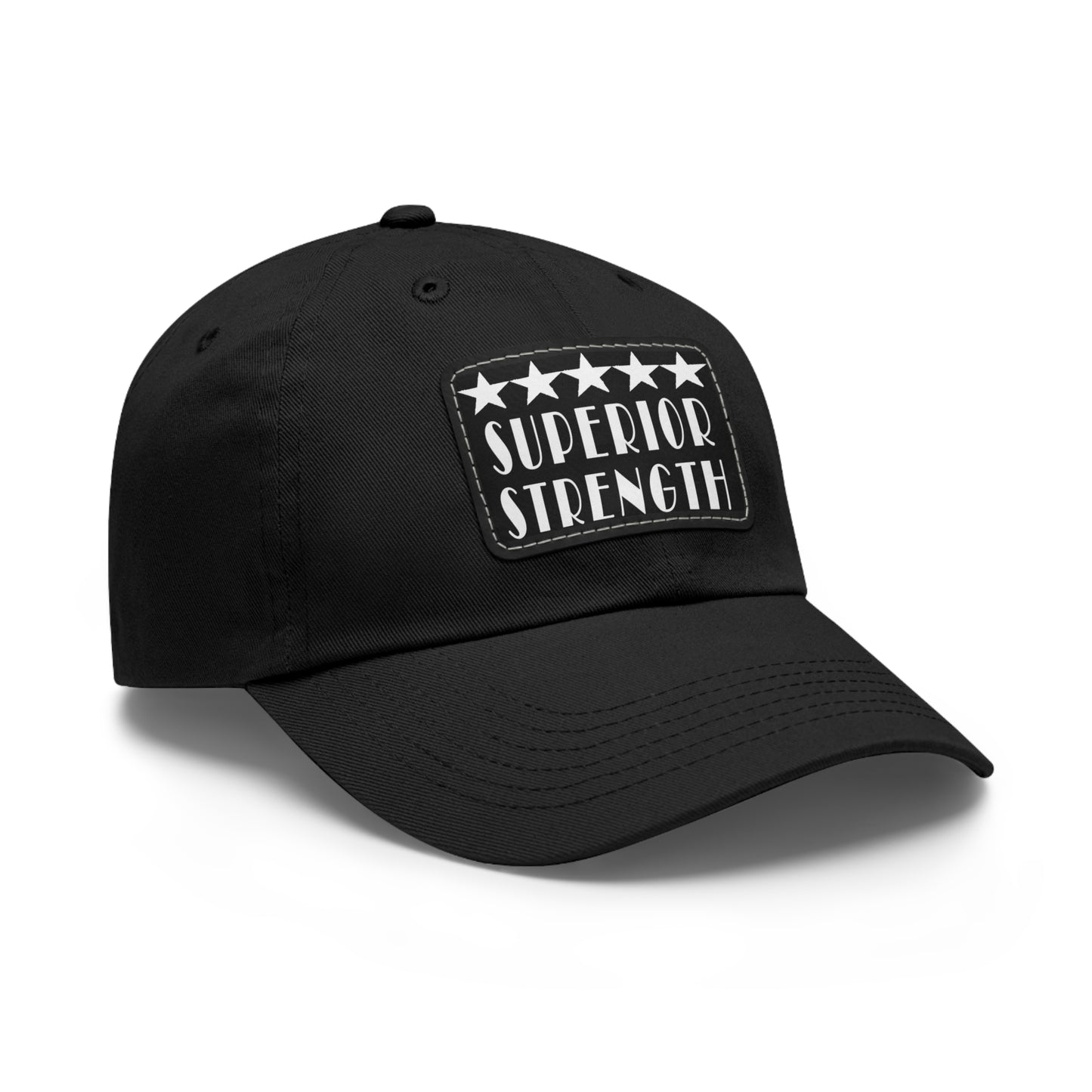 Superior Strength Dad Hat with Leather Patch (Rectangle)