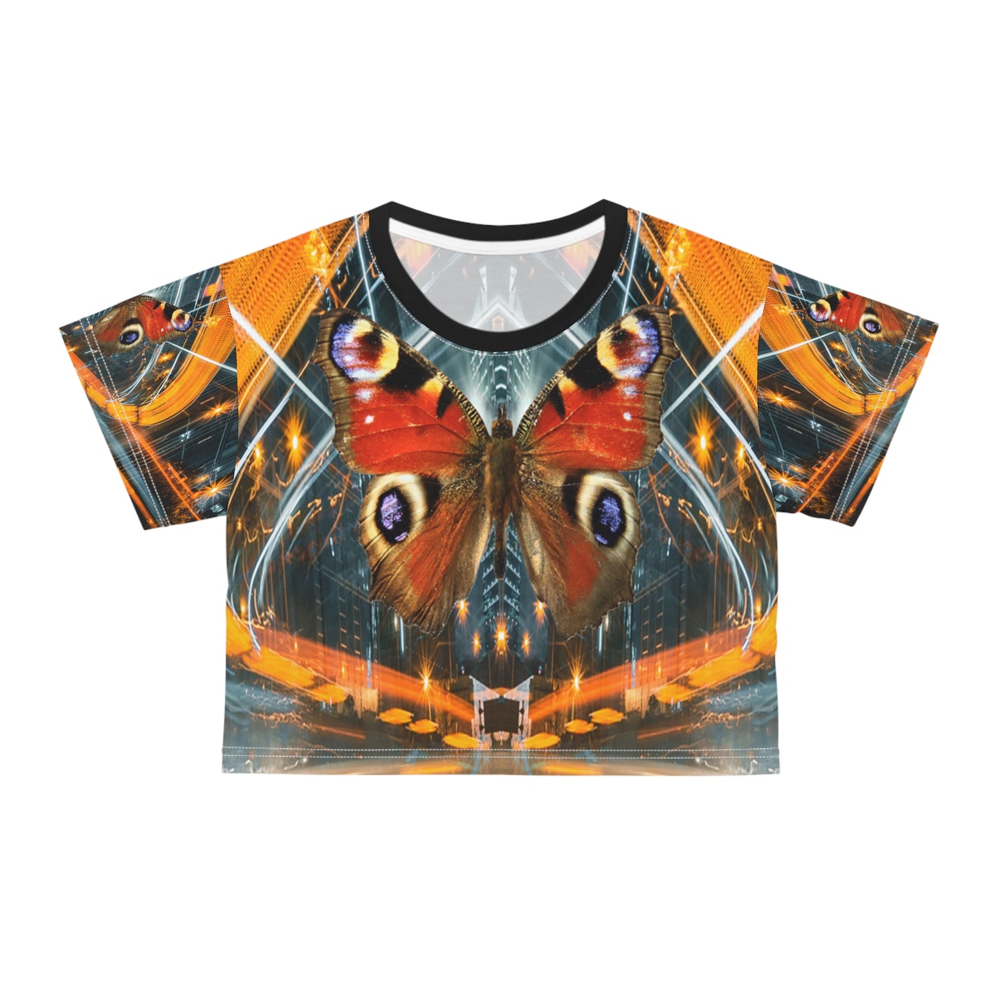 Butterflies Crop Tee (AOP)