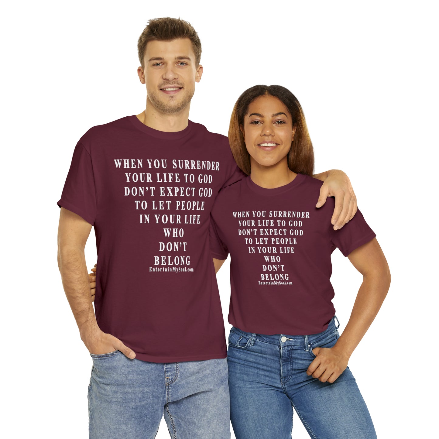 When You Surrender Your Life to God Unisex Heavy Cotton Tee