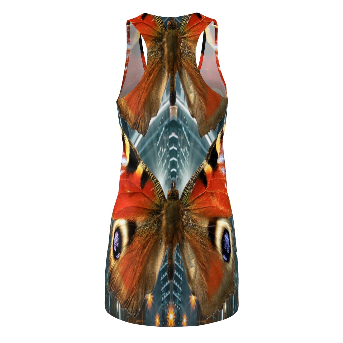 Butterflies Women's Cut & Sew Racerback Dress (AOP)