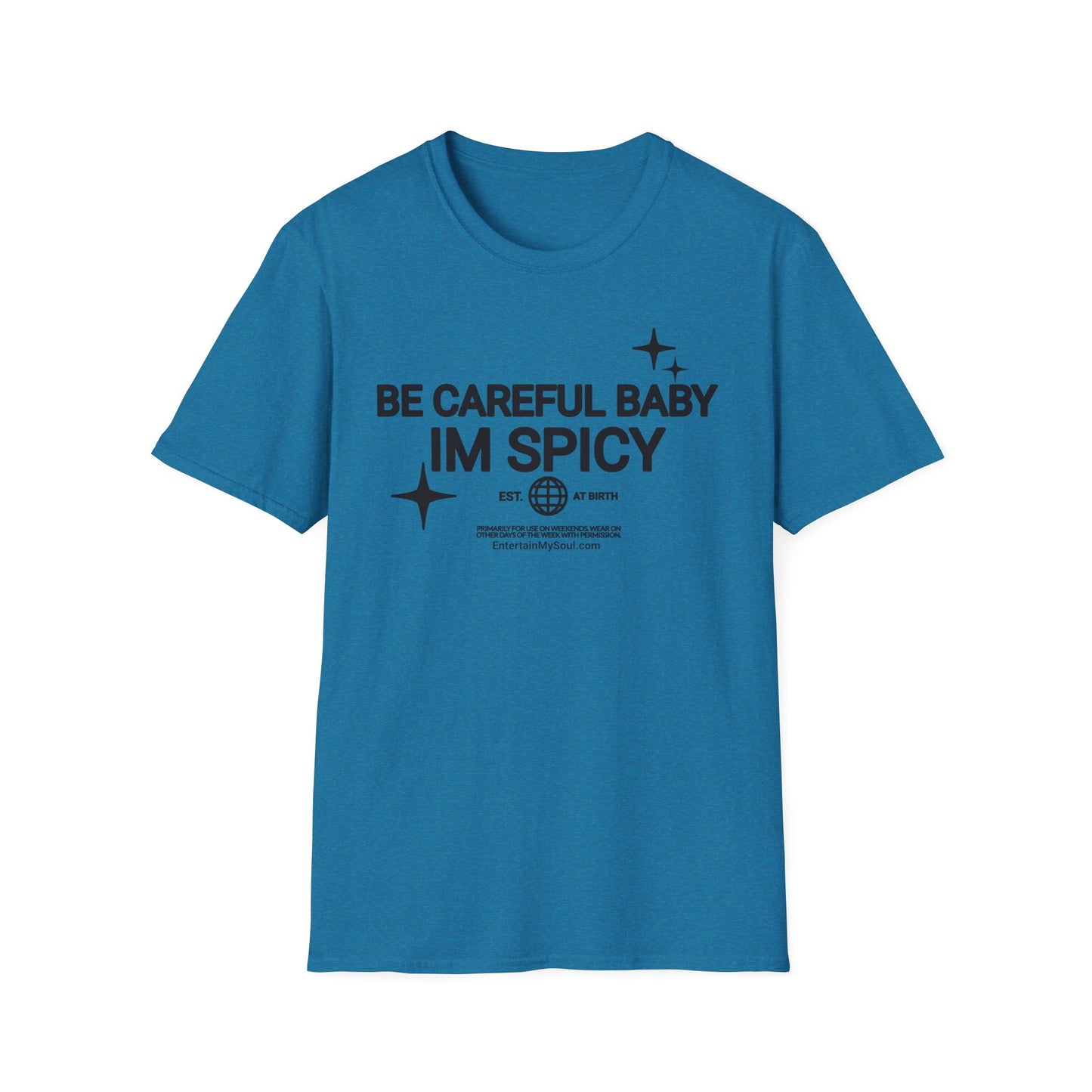 Be Careful Baby Im Spicy Unisex Softstyle T-Shirt