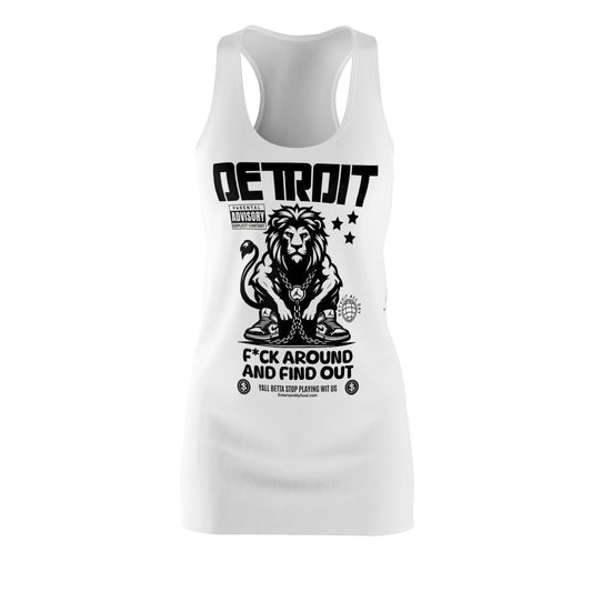 F*ck Around and Find Out Racerback Dress, Graphic Dress, Summer Outfit, Urban Fashion, Statement Apparel, Casual Wear