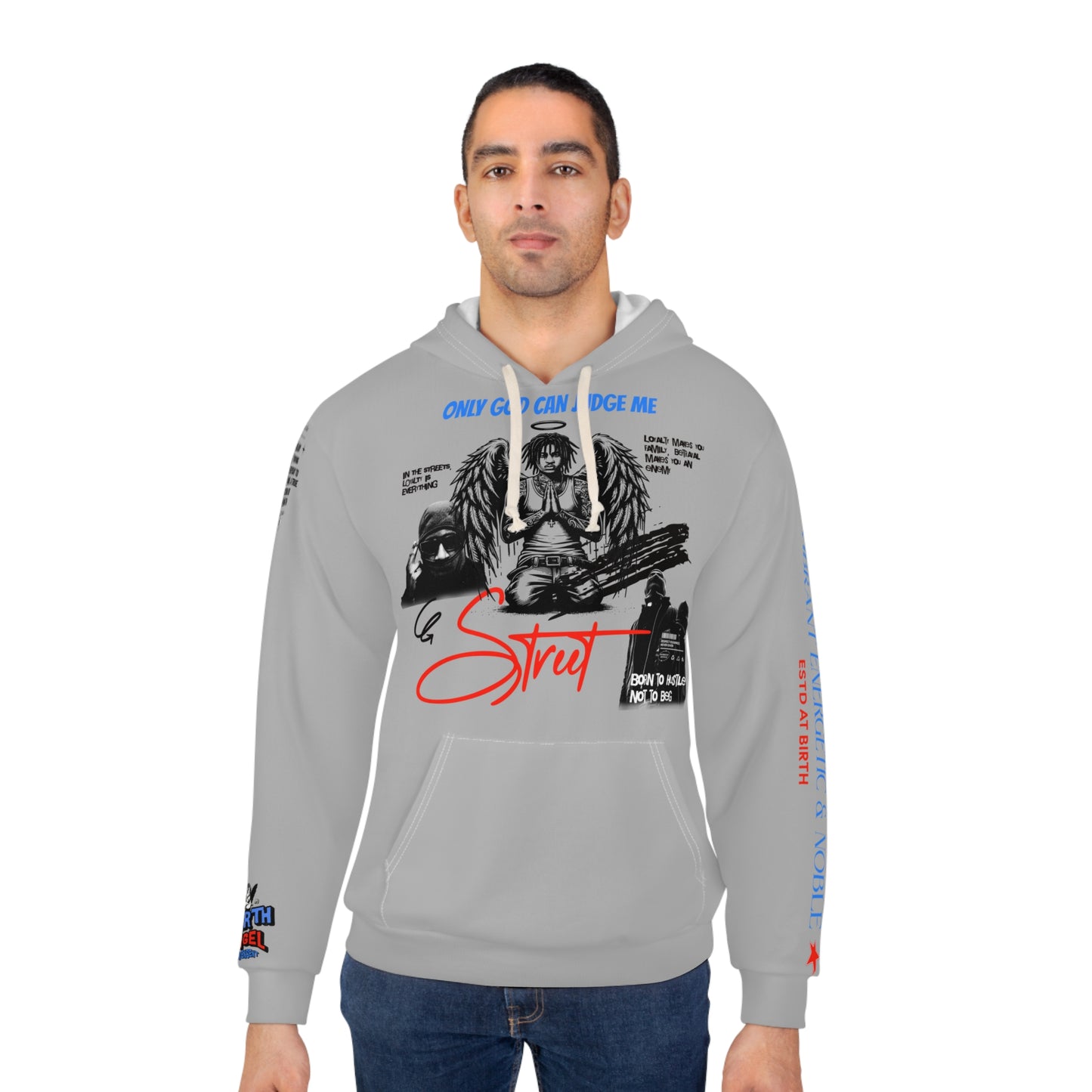 Only God Can Judge Me Graphic Unisex Pullover Hoodie - Streetwear Style