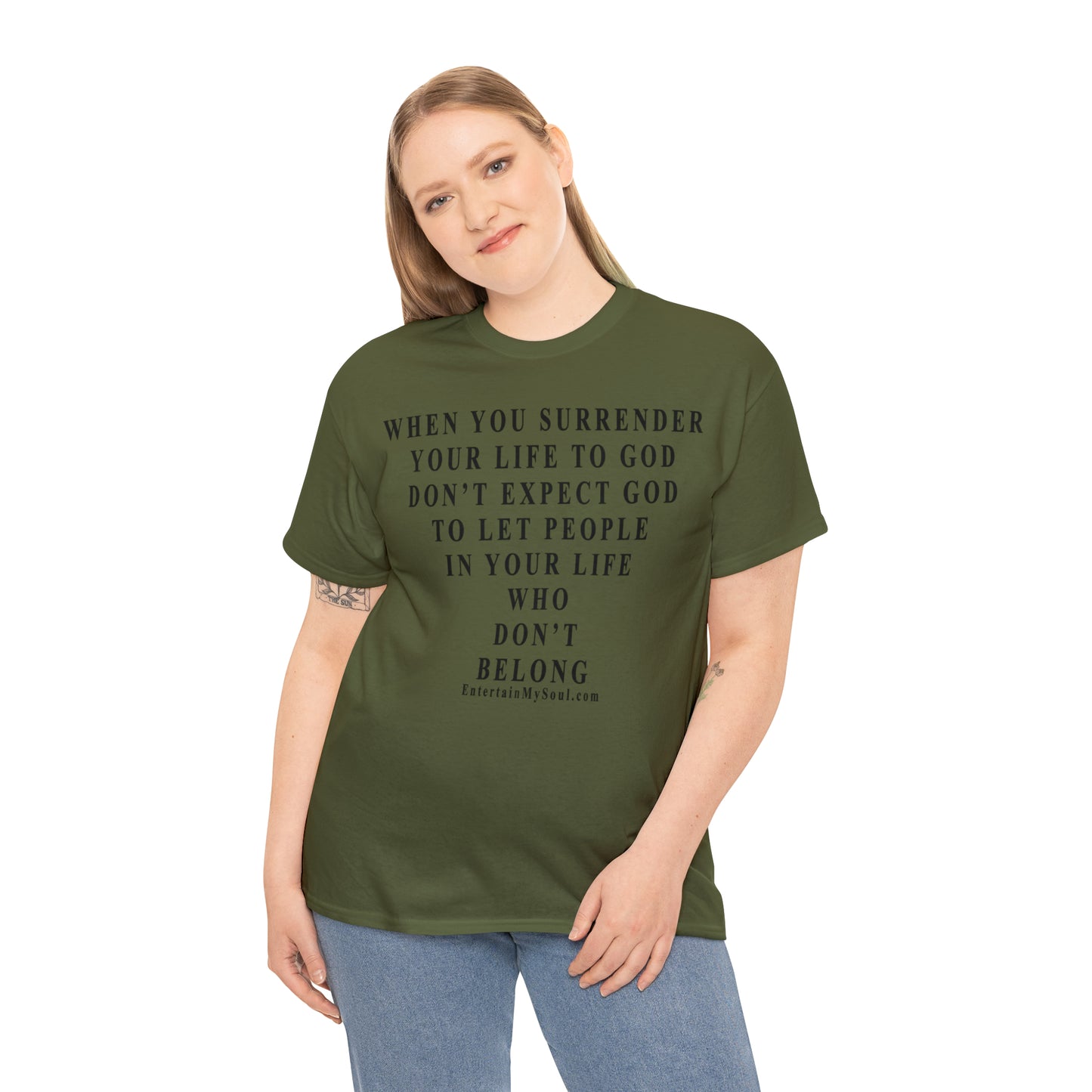 When You Surrender Your Life to God Unisex Heavy Cotton Tee