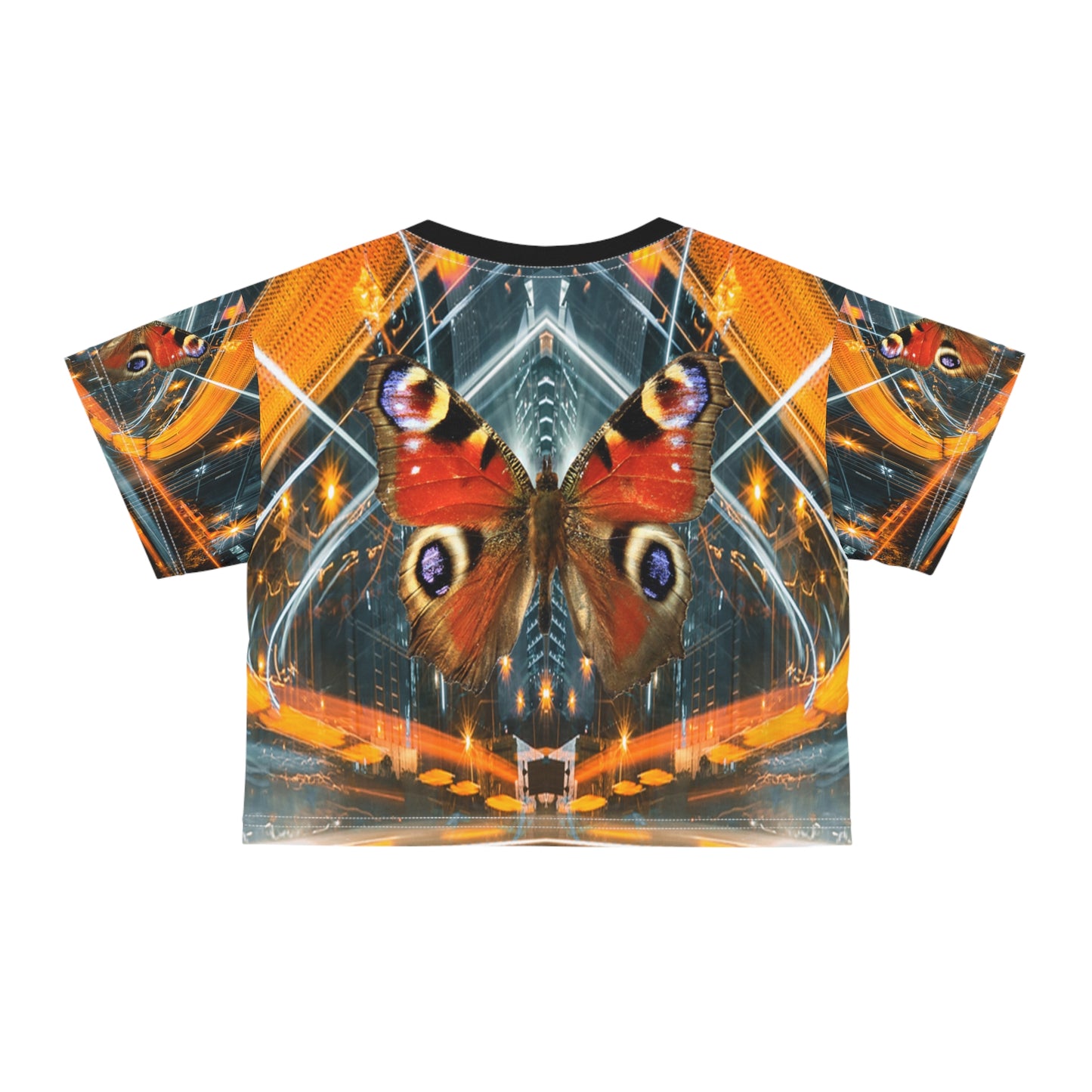 Butterflies Crop Tee (AOP)