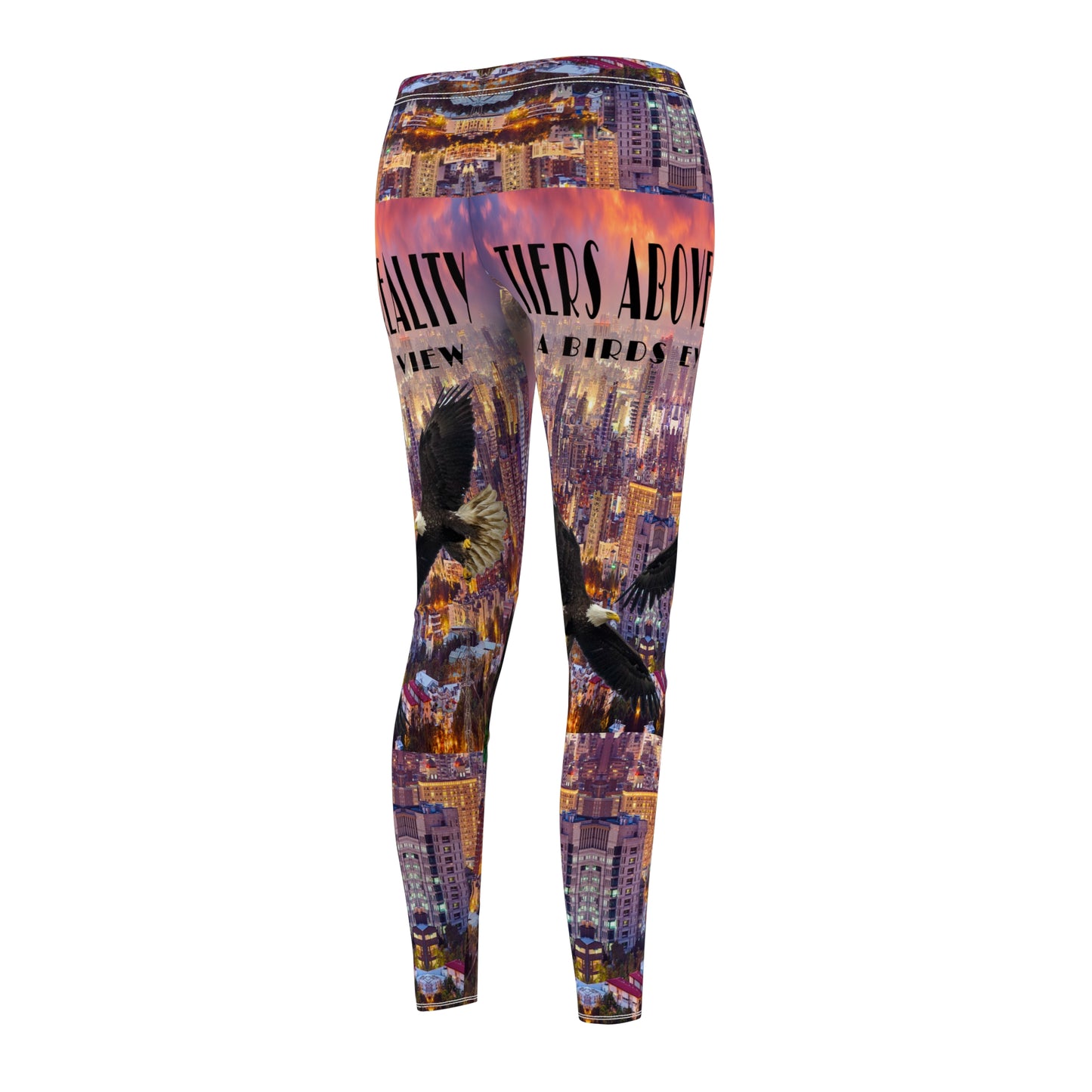 Tiers Above Reality Women's Cut & Sew Casual Leggings (AOP)