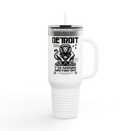 F*ck Around and Find Out Travel Mug, 40oz - Perfect for Coffee Lovers, Travel, Gifts for Him or Her, Road Trips, Personalized Drinkware