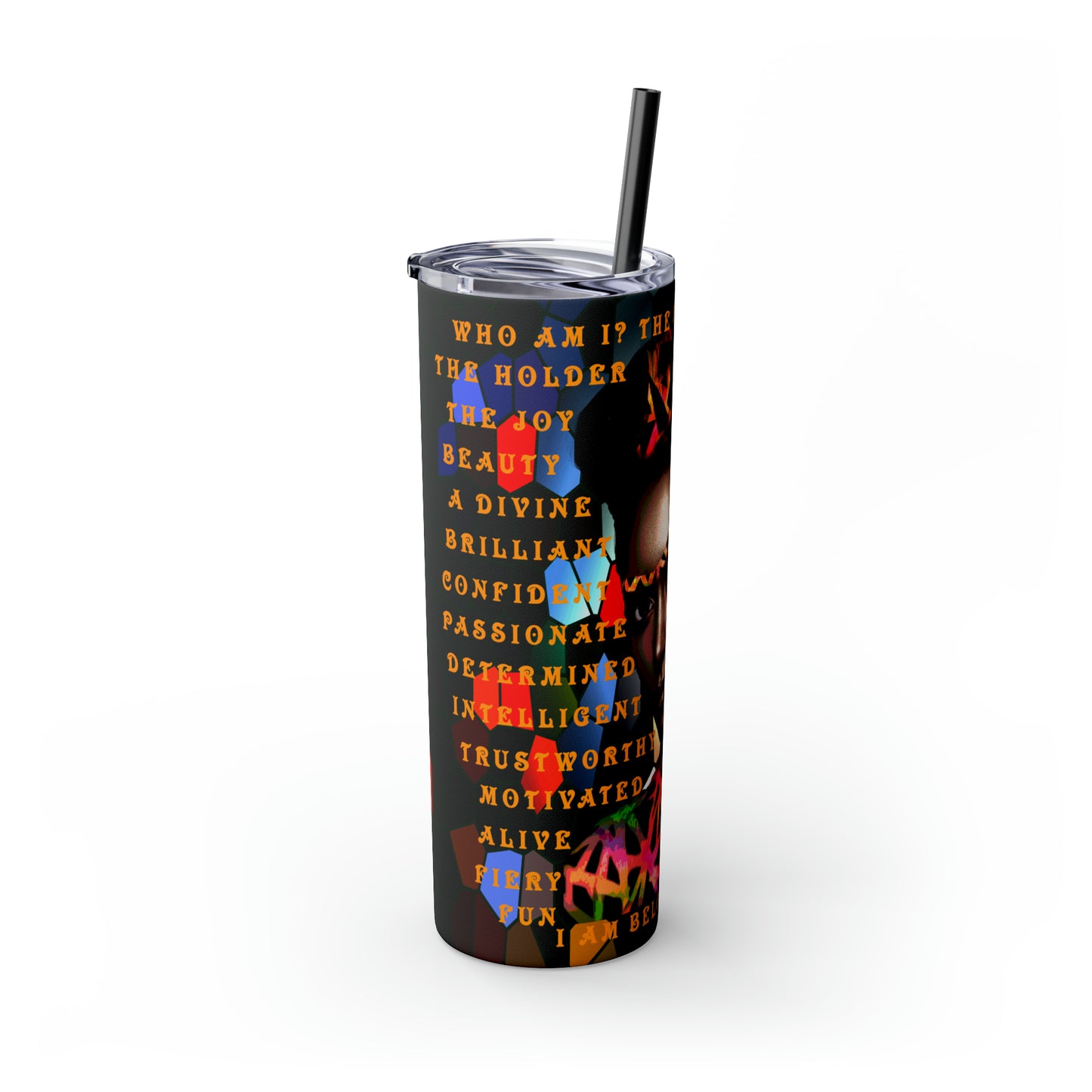 Beloved Skinny Tumbler with Straw, 20oz