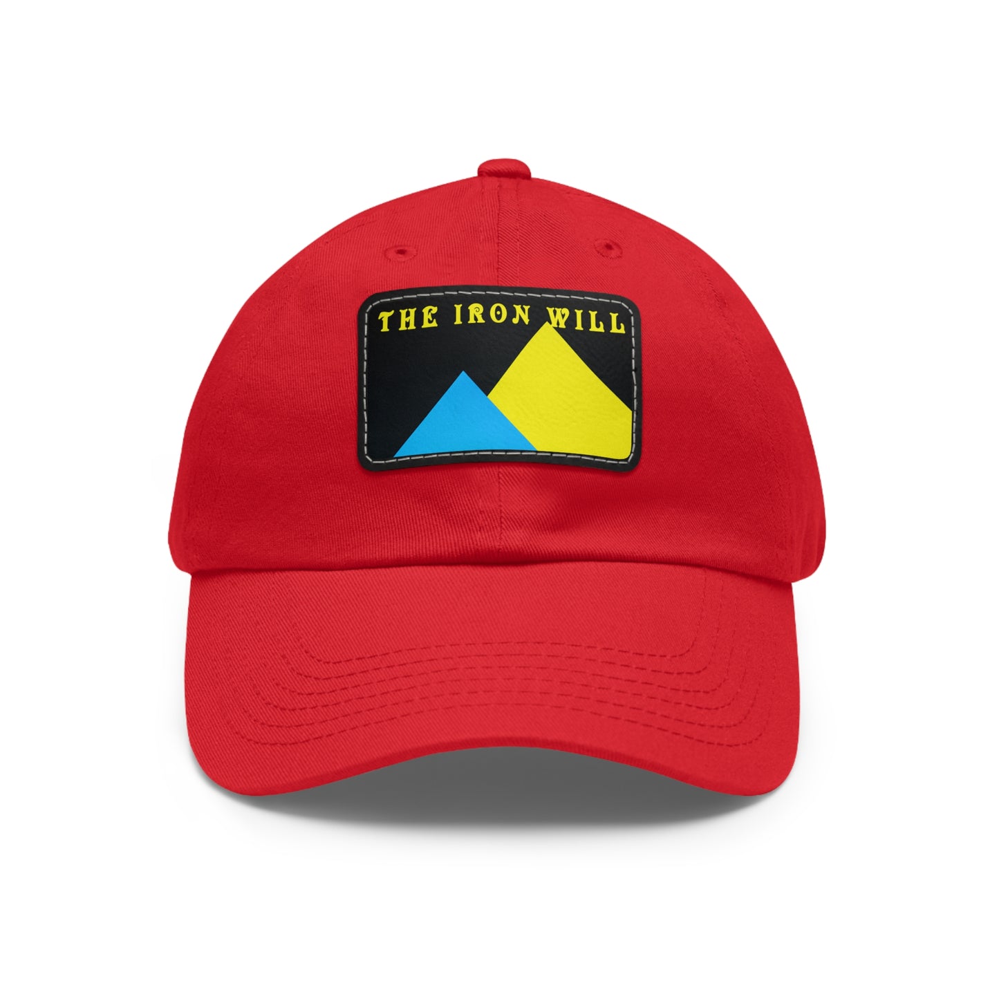 The Iron Will Dad Hat with Leather Patch (Rectangle)