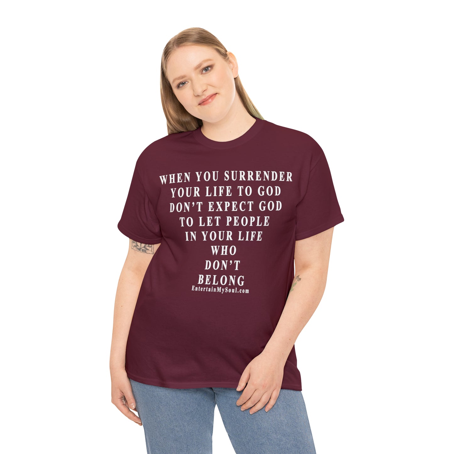 When You Surrender Your Life to God Unisex Heavy Cotton Tee