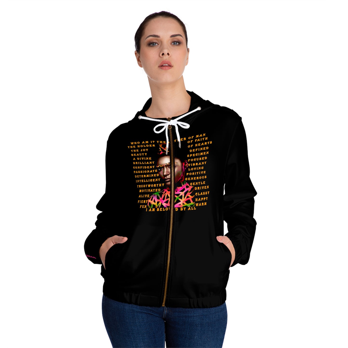 Beloved Women’s Full-Zip Hoodie (AOP)