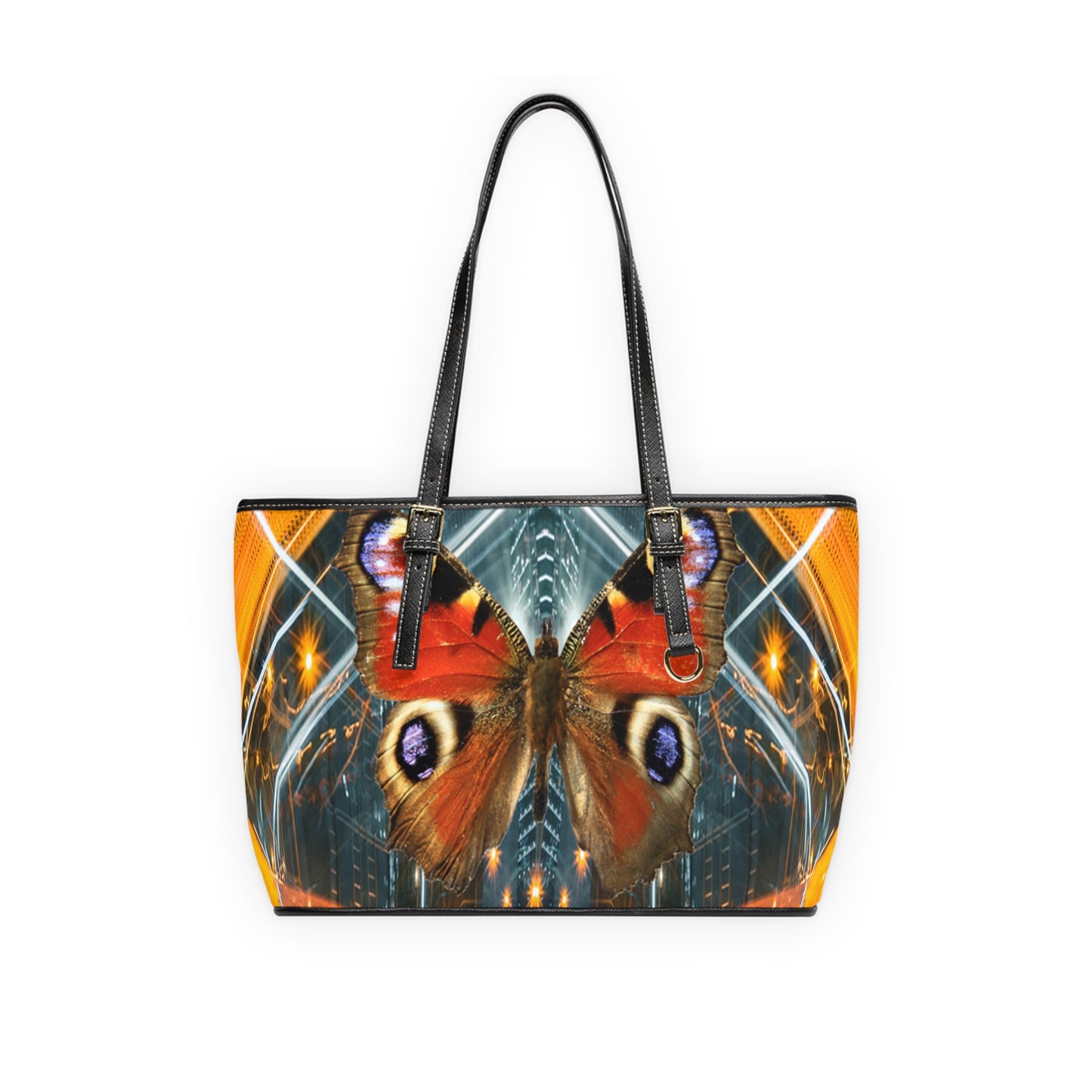 Butterflies PU Leather Shoulder Bag