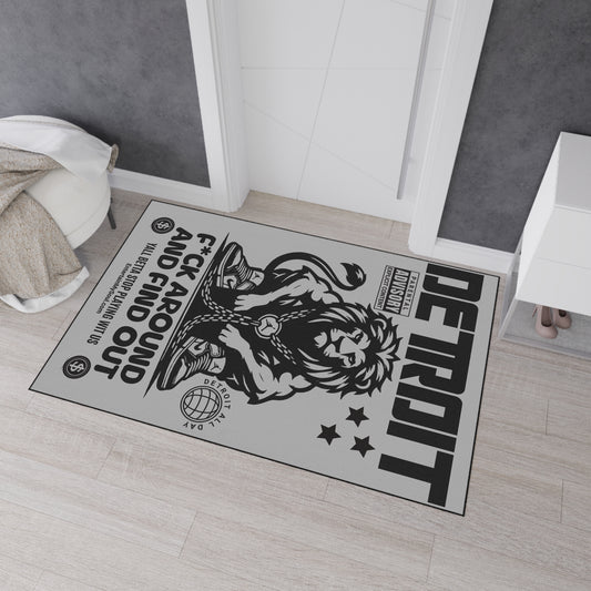 F*ck Around and Find Out Heavy Duty Floor Mat Rug, Doormat, Home Decor, Gift, Streetwear Vibe