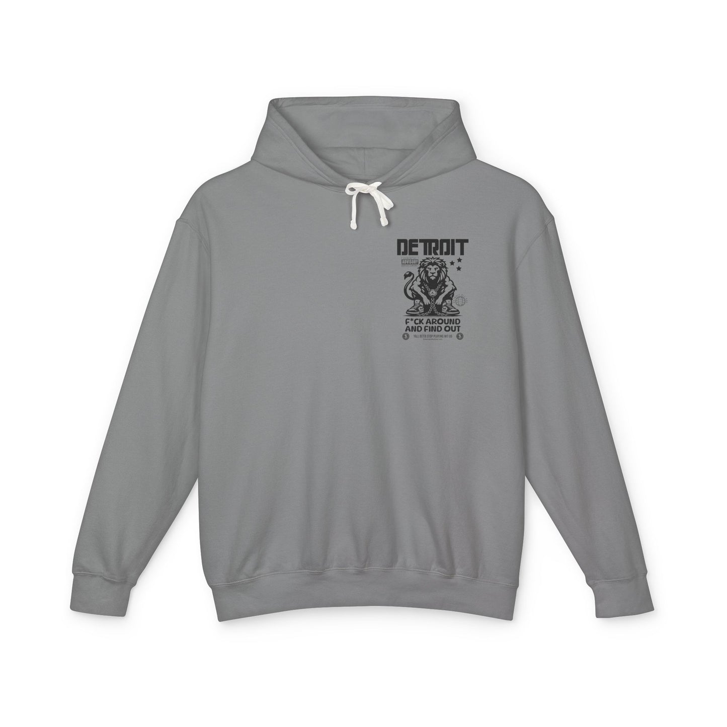 F*ck Around and Find Out Hoodie, Unisex Lightweight Sweatshirt for Casual Wear, Streetwear, Cool Gift for Detroit Fans, Vintage Style