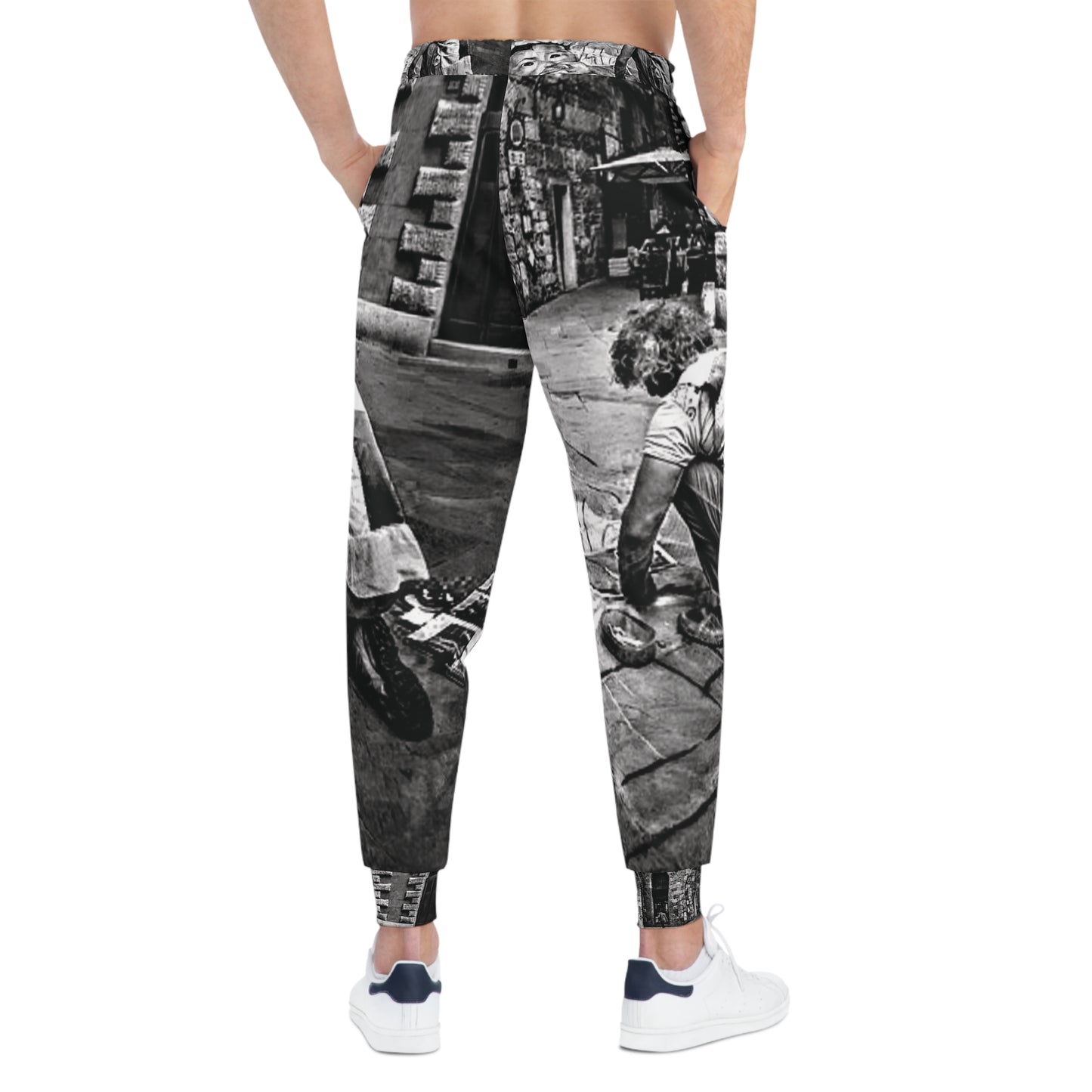 Do It Now Joggers — Black & White Urban Street Art Design