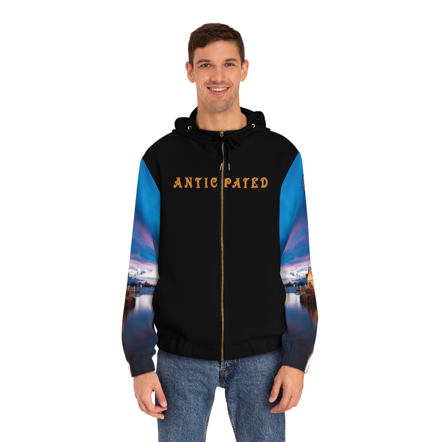 Anticipated Arrival Men's Full-Zip Hoodie (AOP)