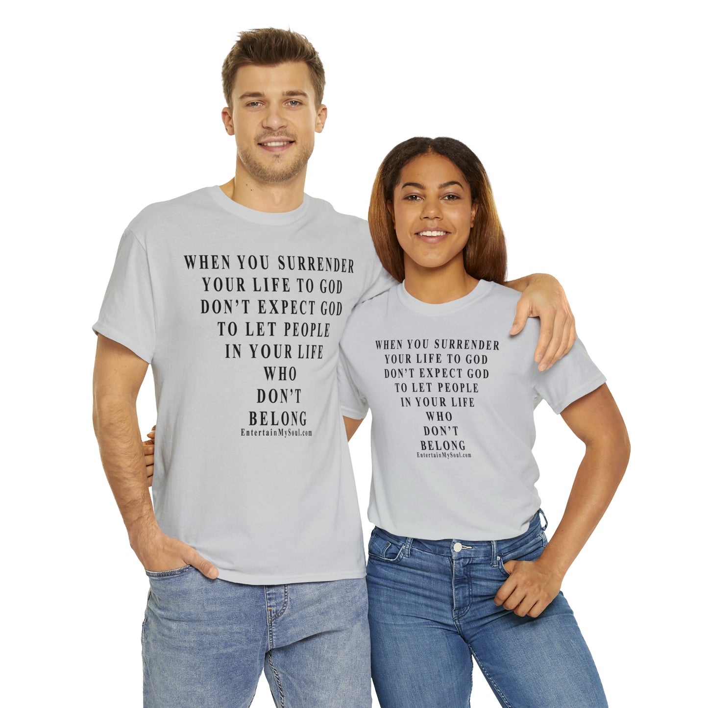 When You Surrender Your Life to God Unisex Heavy Cotton Tee