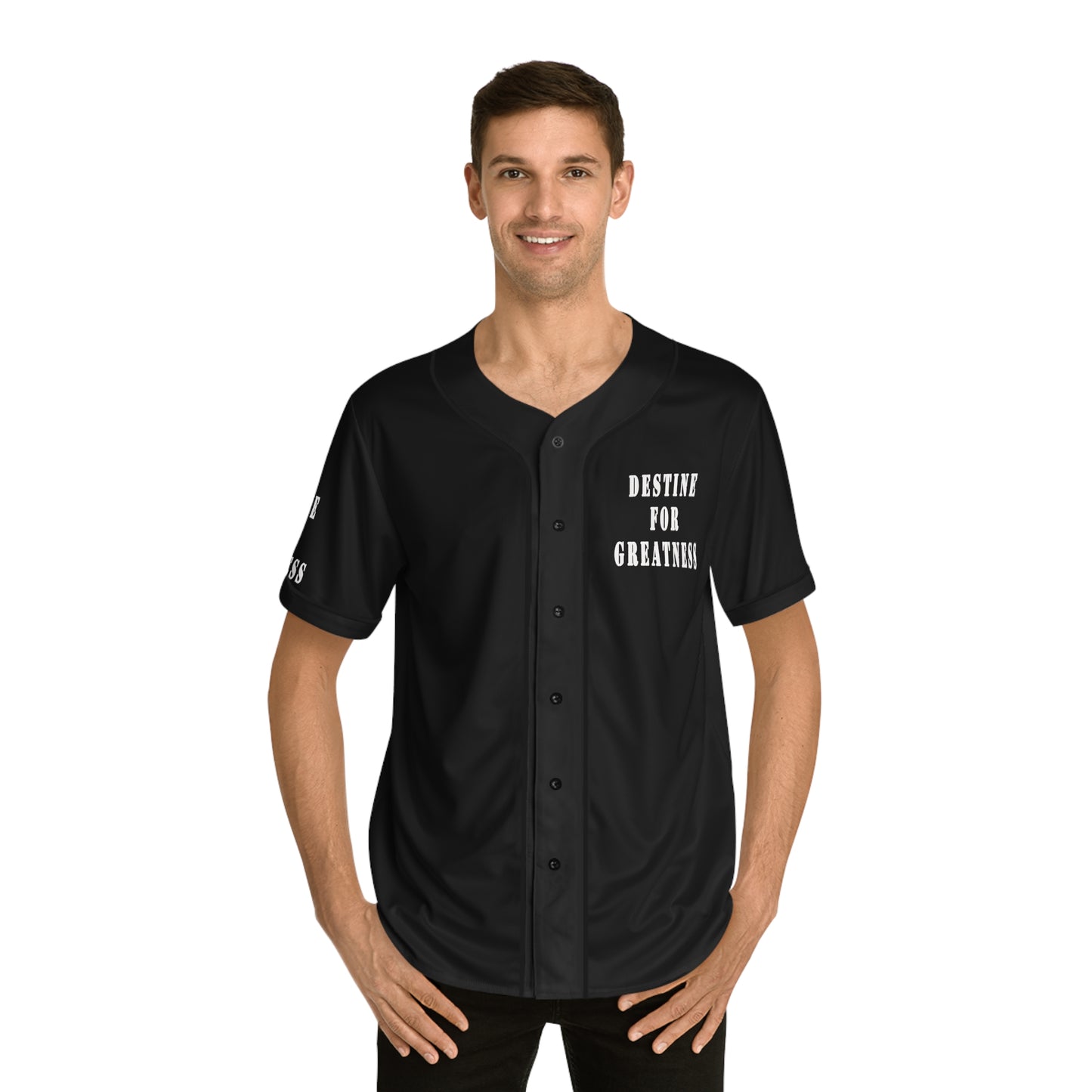 Let No One Change The Course of What is Destine for You Men's Baseball Jersey (AOP)