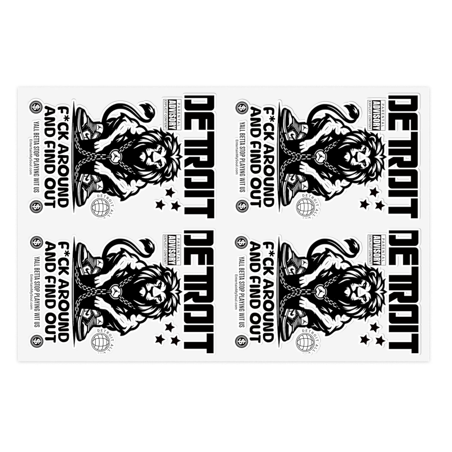 F*ck Around and Find Out Sticker Sheets - Urban Decor, Gift for Collectors, Custom Stickers for Scrapbooking, Laptop, & More