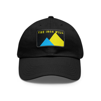 The Iron Will Dad Hat with Leather Patch (Rectangle)