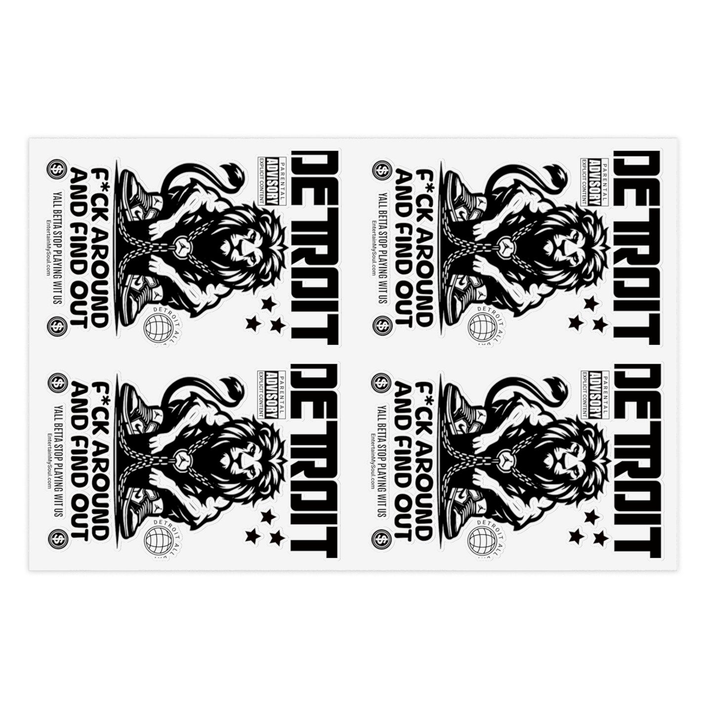 F*ck Around and Find Out Sticker Sheets - Urban Decor, Gift for Collectors, Custom Stickers for Scrapbooking, Laptop, & More