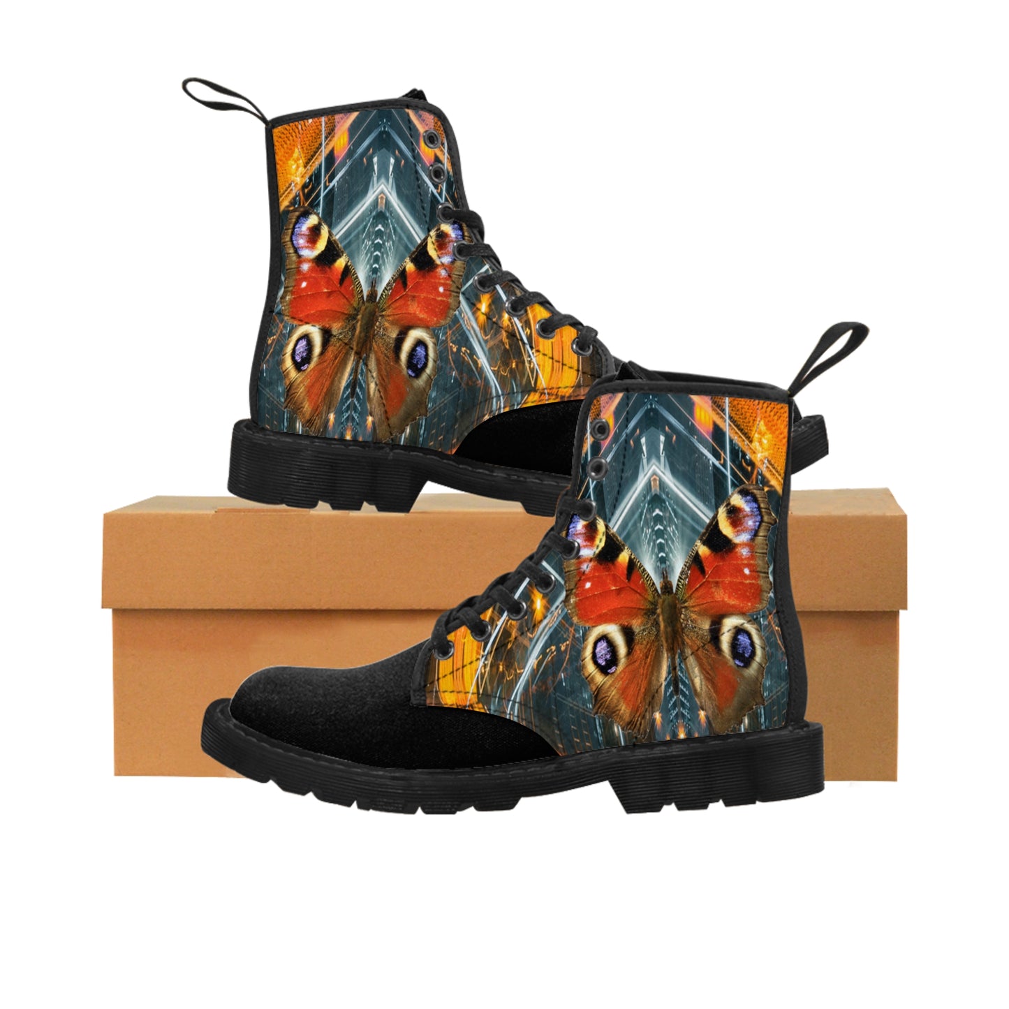 Butterflies Women's Canvas Boots