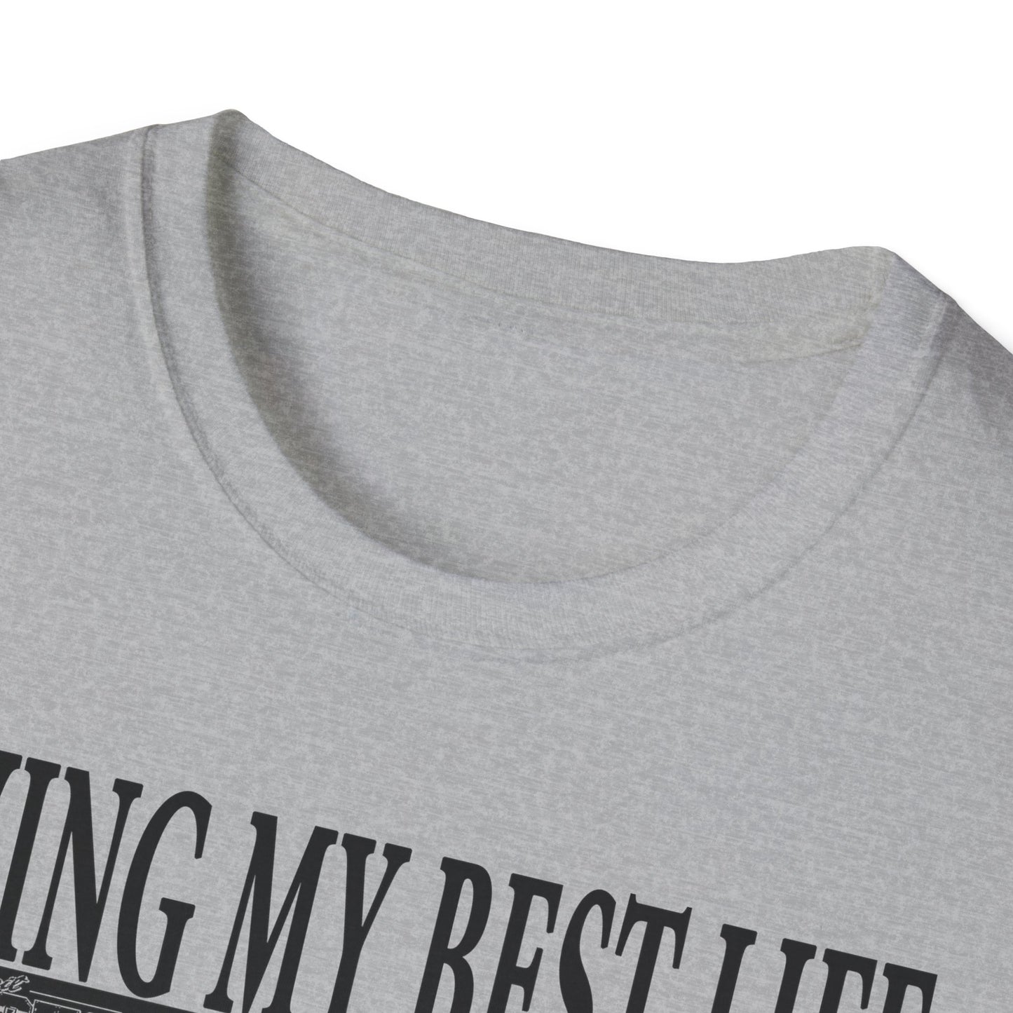 Living My Best Life Unisex Softstyle T-Shirt - Detroit Vibes Graphic Tee