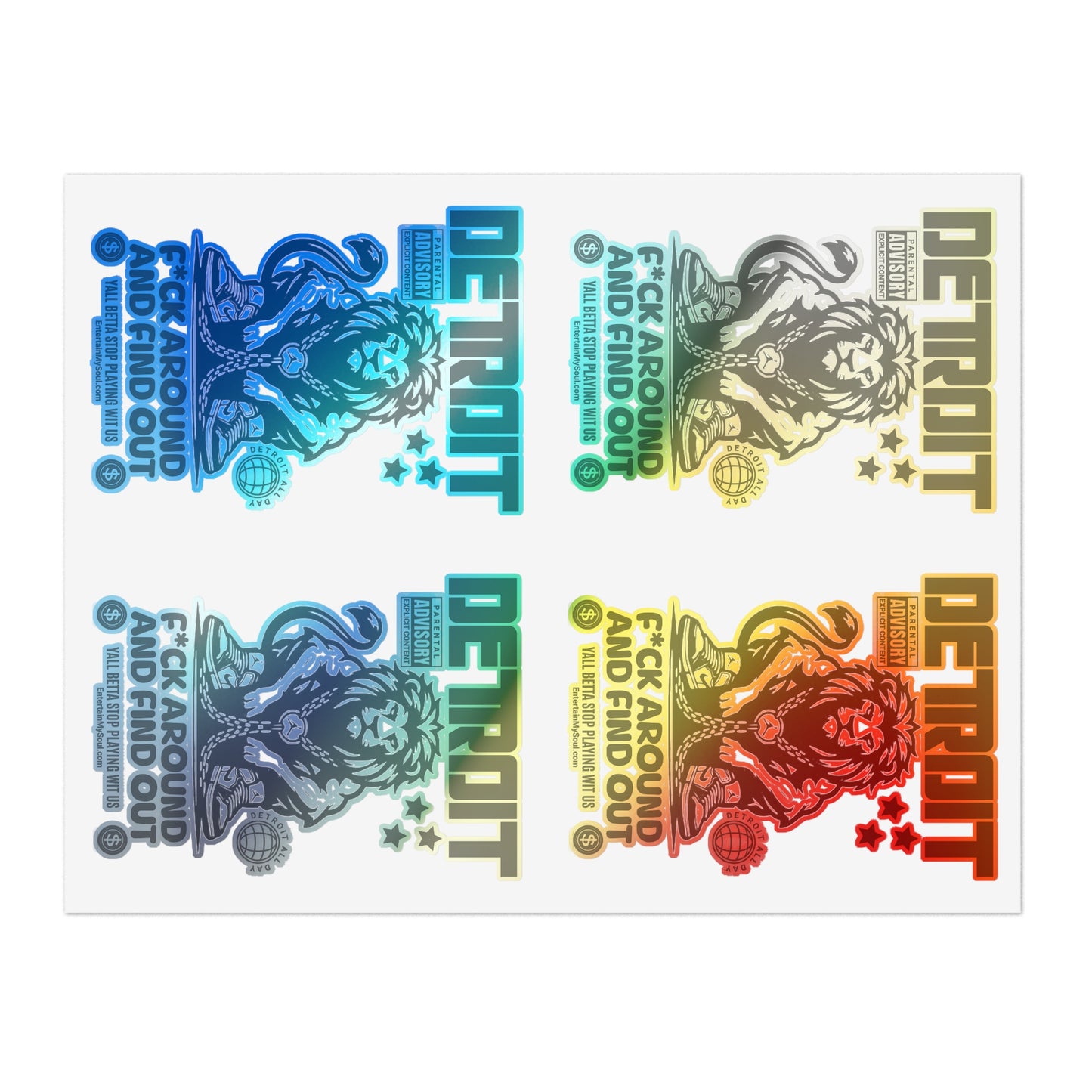 F*ck Around and Find Out Sticker Sheets - Urban Decor, Gift for Collectors, Custom Stickers for Scrapbooking, Laptop, & More