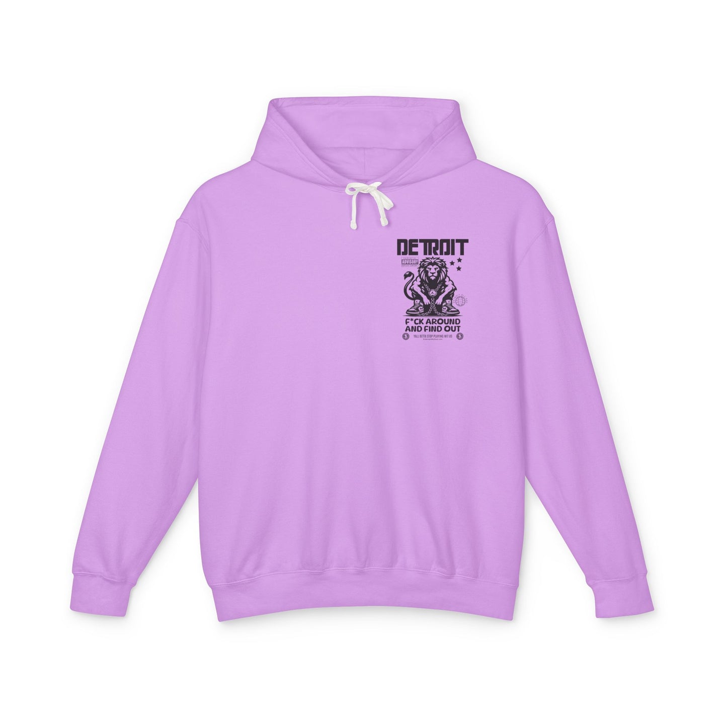 F*ck Around and Find Out Hoodie, Unisex Lightweight Sweatshirt for Casual Wear, Streetwear, Cool Gift for Detroit Fans, Vintage Style