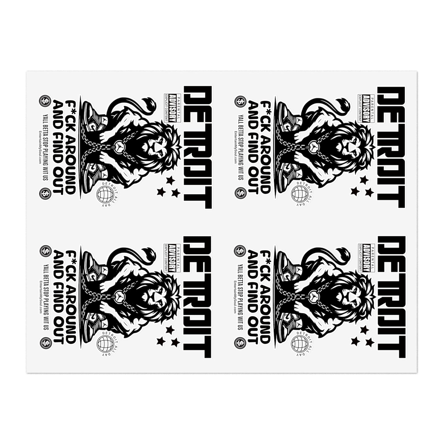 F*ck Around and Find Out Sticker Sheets - Urban Decor, Gift for Collectors, Custom Stickers for Scrapbooking, Laptop, & More