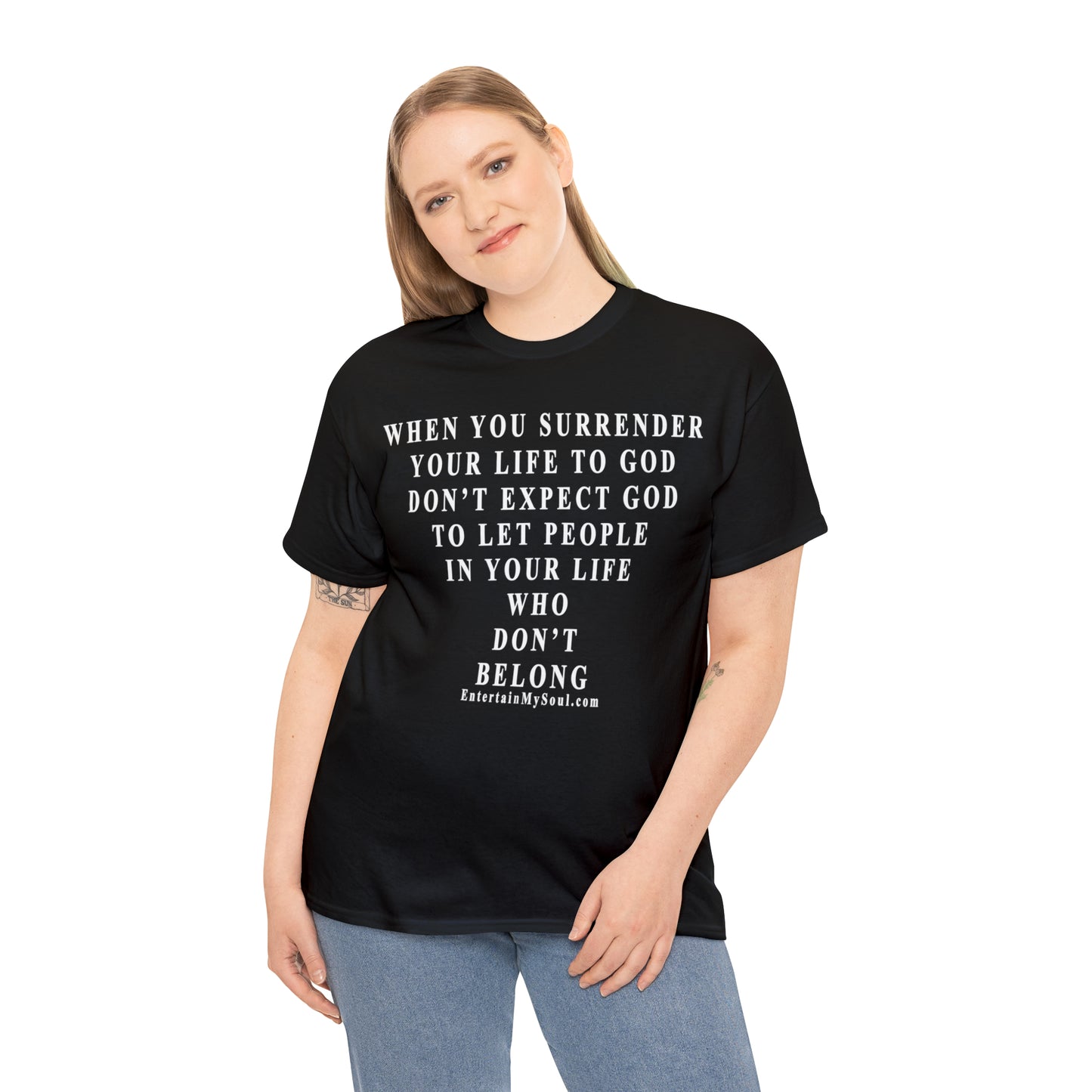 When You Surrender Your Life to God Unisex Heavy Cotton Tee