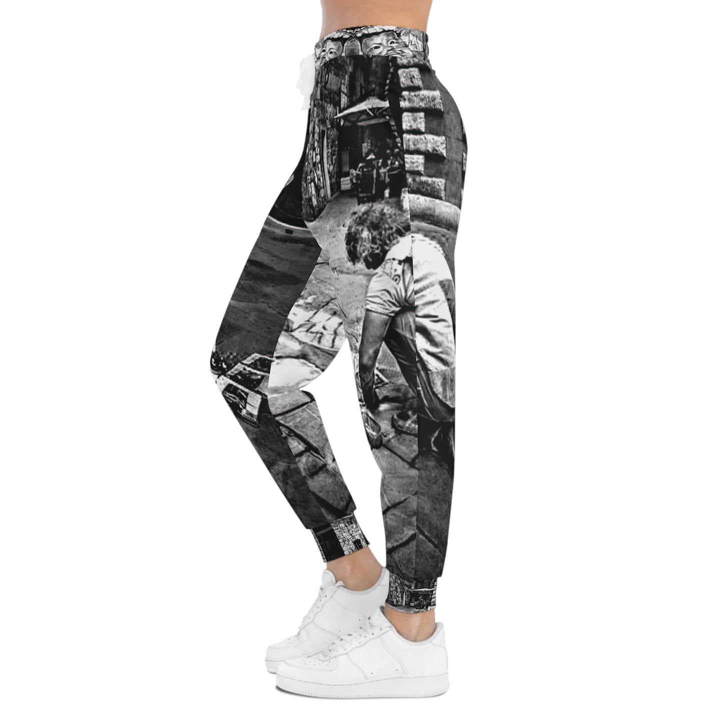 Do It Now Joggers — Black & White Urban Street Art Design