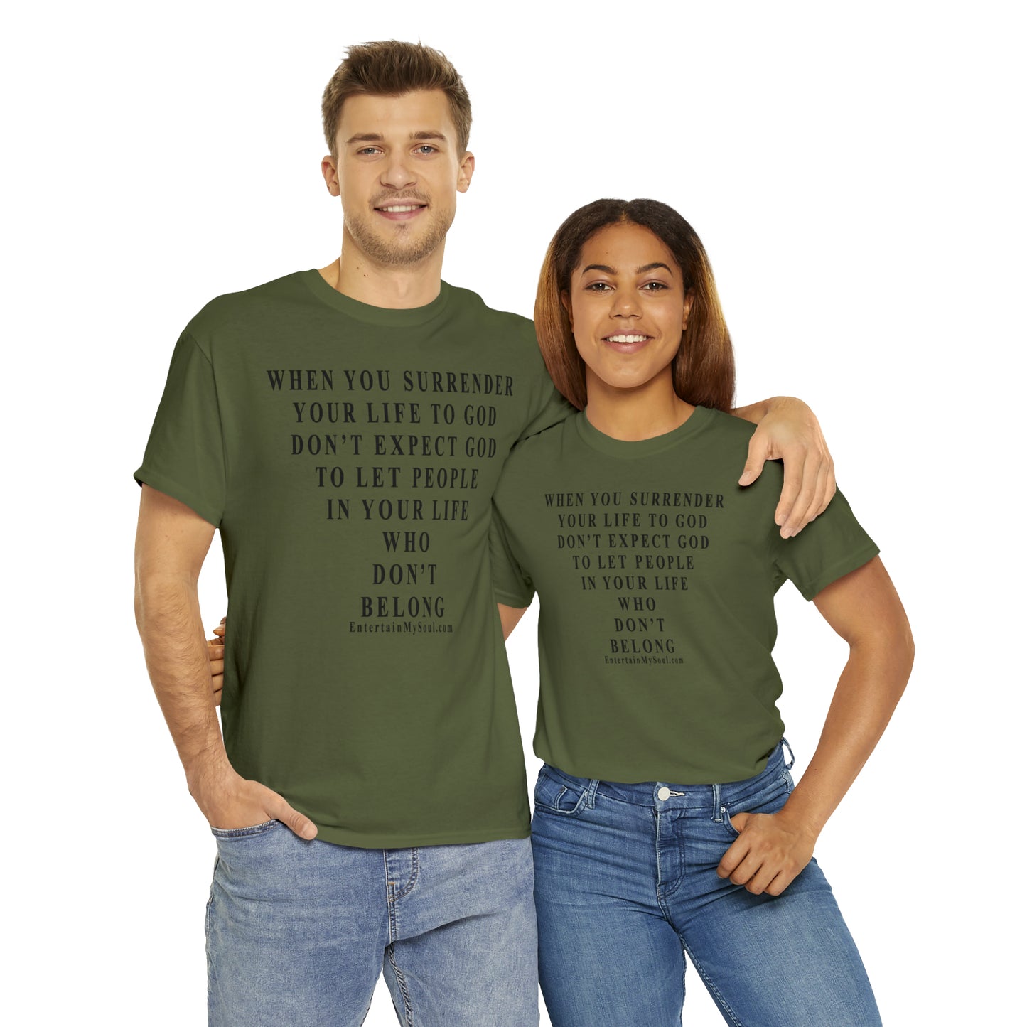 When You Surrender Your Life to God Unisex Heavy Cotton Tee