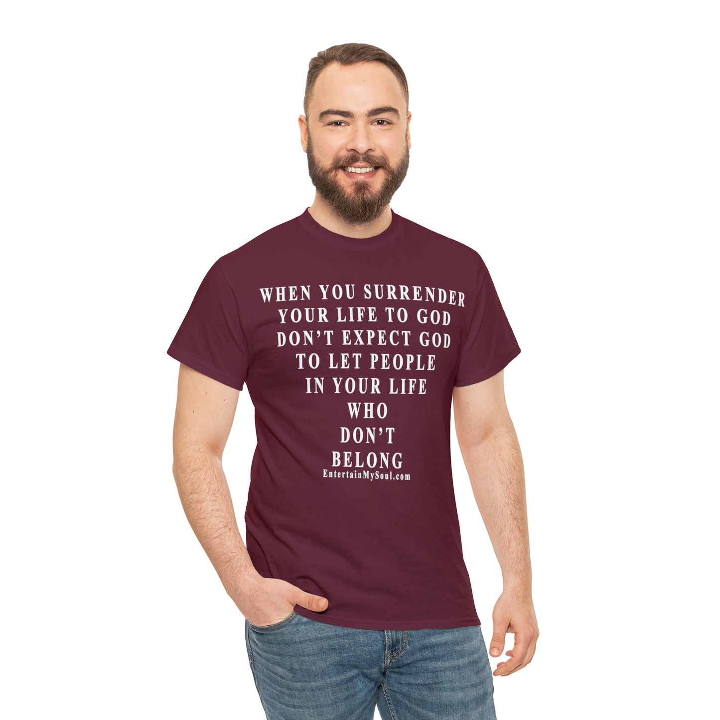 When You Surrender Your Life to God Unisex Heavy Cotton Tee