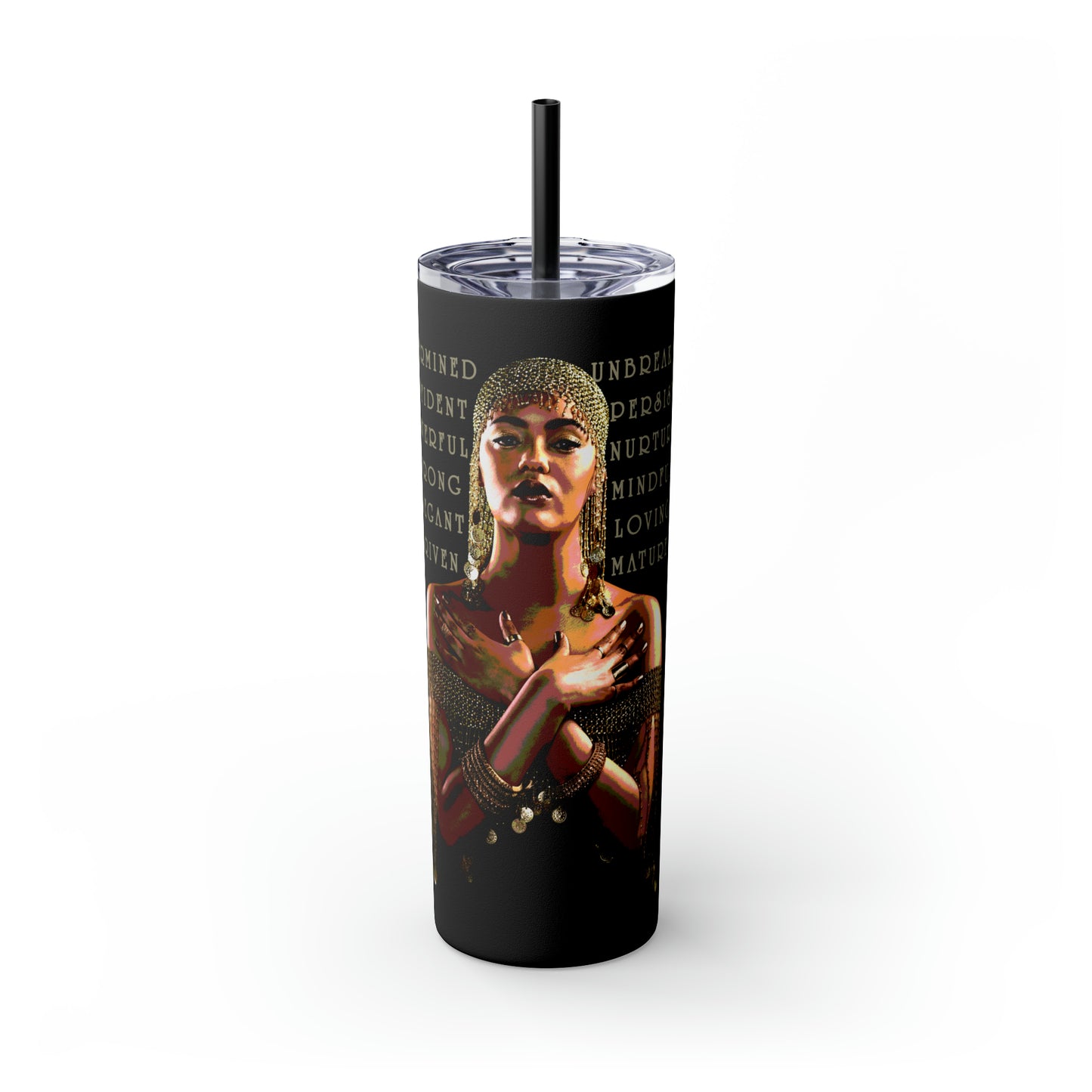 A Kings Dream Skinny Tumbler with Straw, 20oz